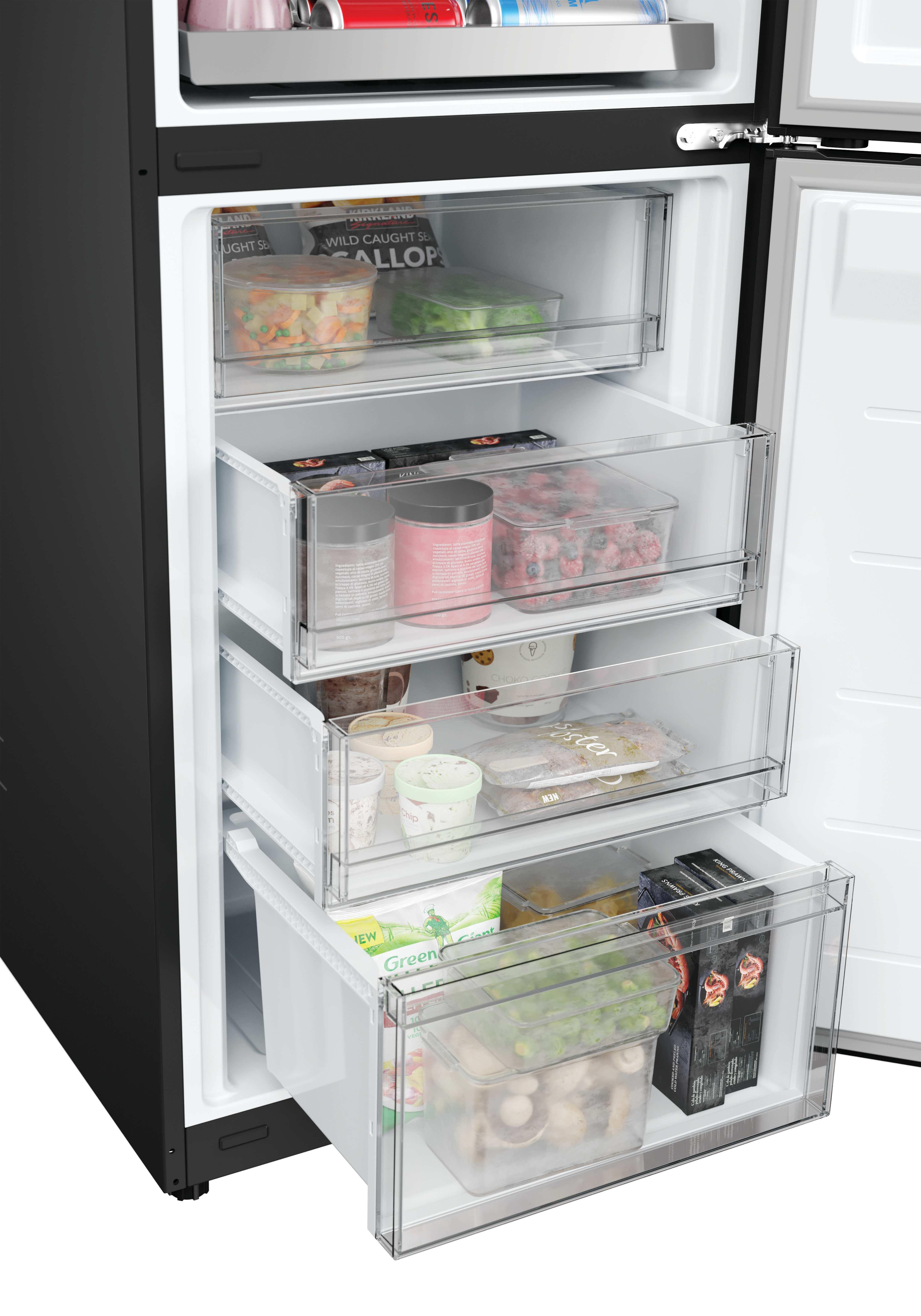 Hoover HONCQ3T518ENTK Total No Frost Fridge Freezer - Black thumbnail image