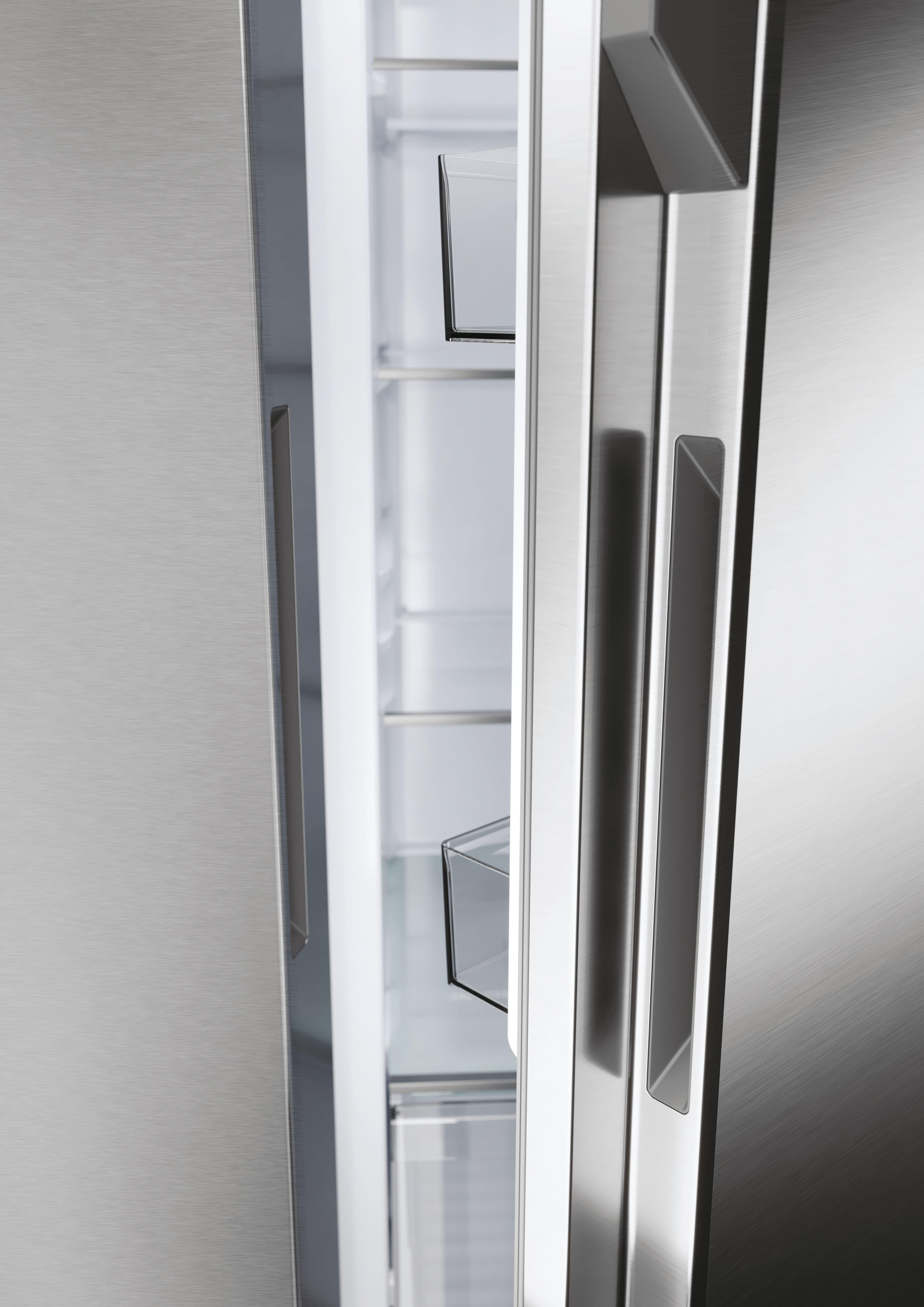 Haier HSR5918DNMP 90.5cm 70/30 Frost Free Fridge Freezer - Pt. Inox thumbnail image