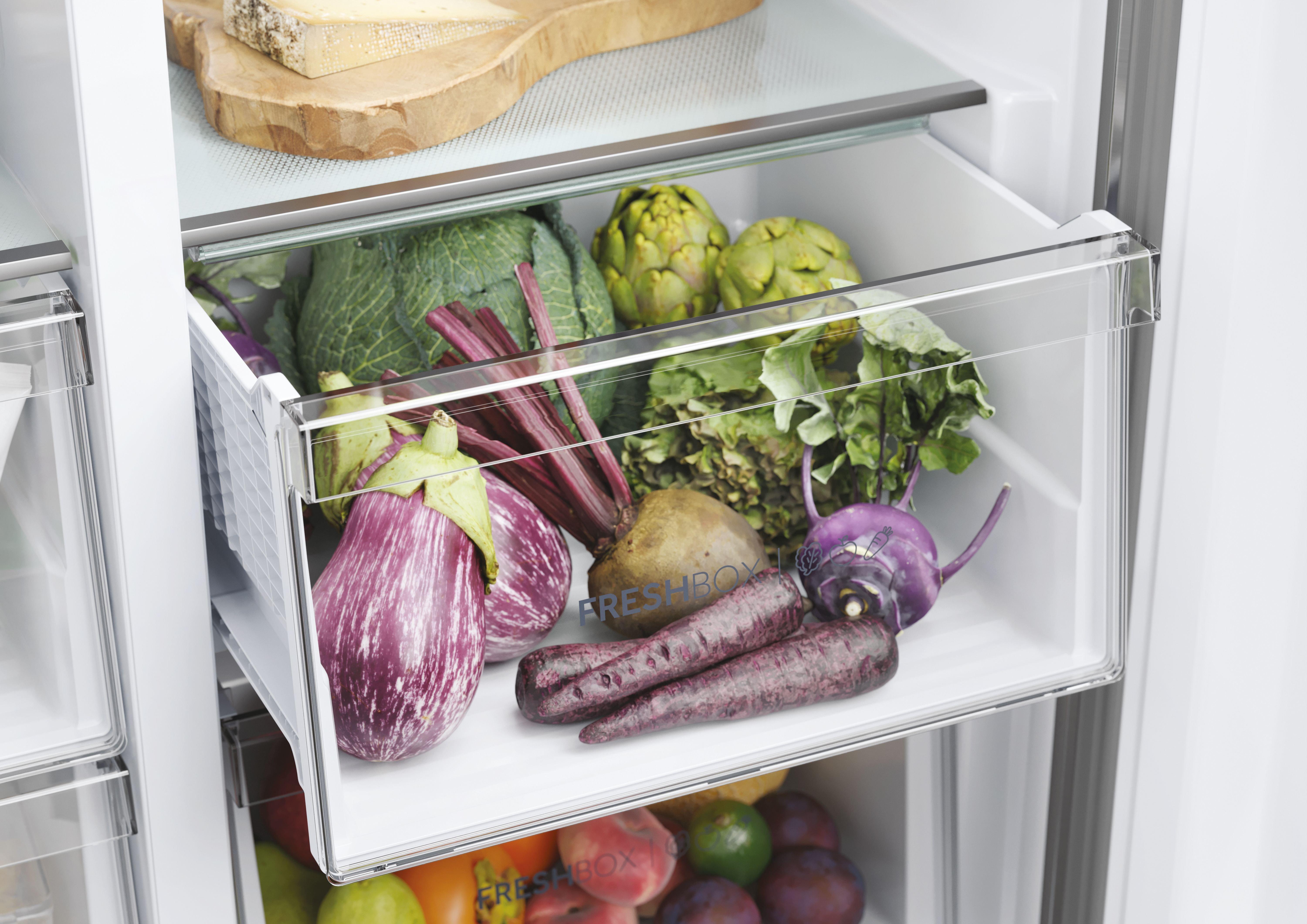 Haier HSR5918DNMP 90.5cm 70/30 Frost Free Fridge Freezer - Pt. Inox thumbnail image