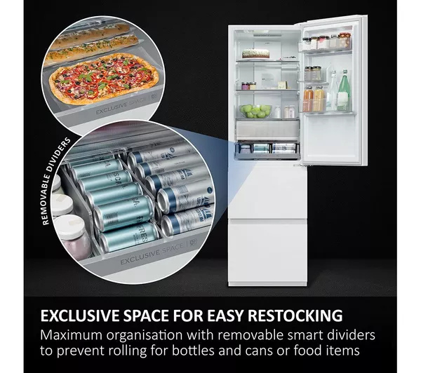Haier HTR3518ENMWK 60/40 Total Frost Free Fridge Freezer - White thumbnail image