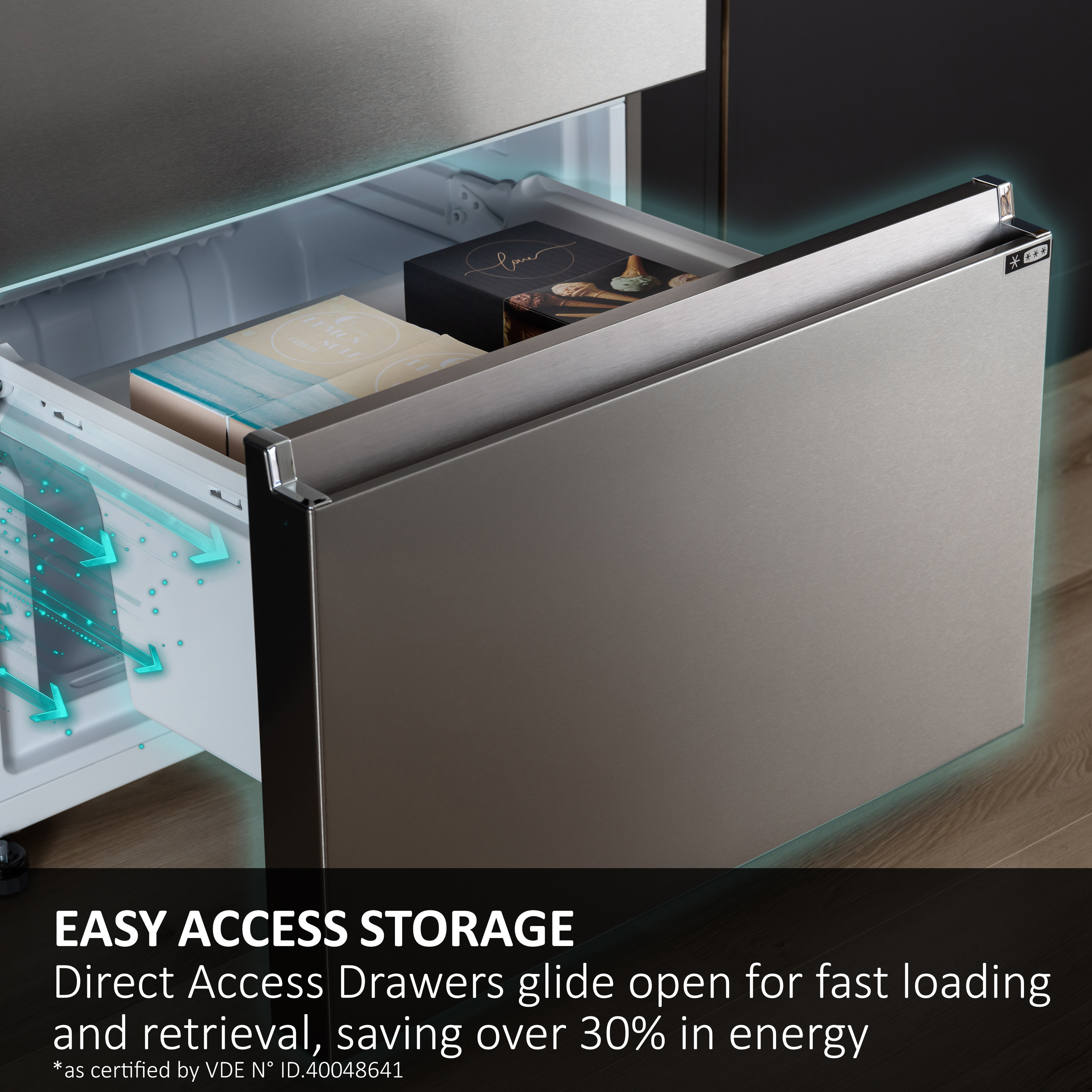 Haier HTW5618EWMG 60/40 Fridge Freezer - Silver thumbnail image