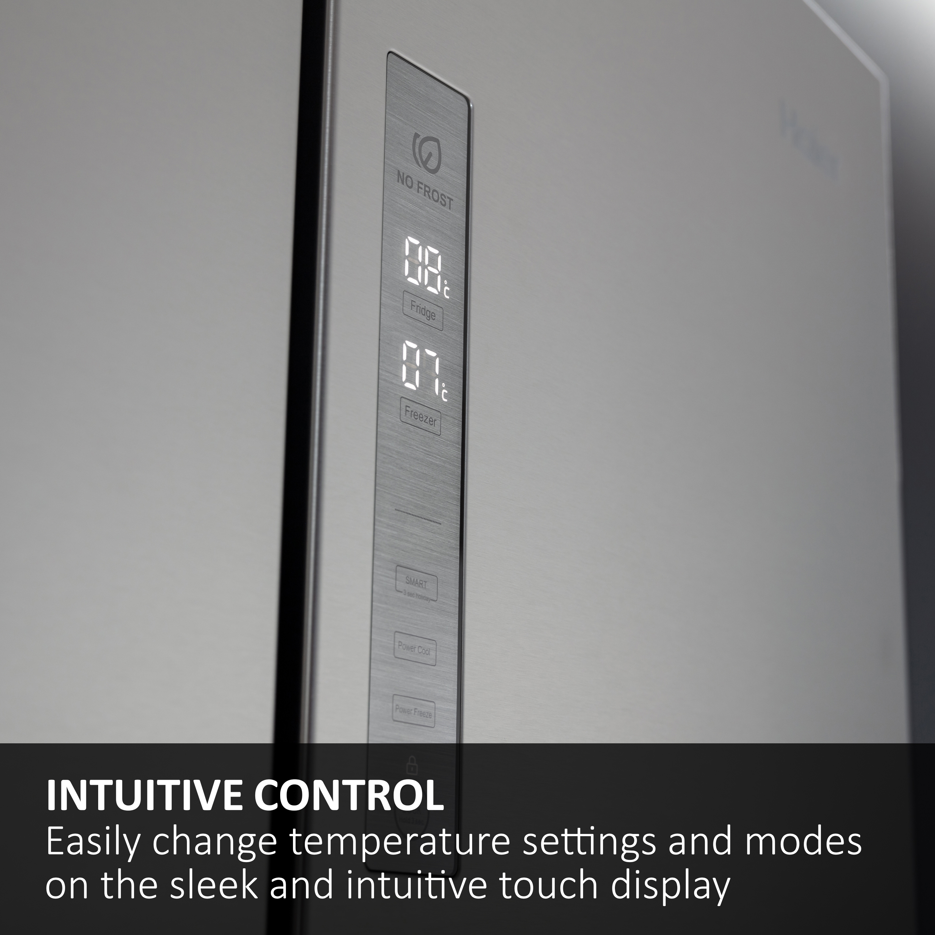 Haier HTW5618EWMG 60/40 Fridge Freezer - Silver thumbnail image