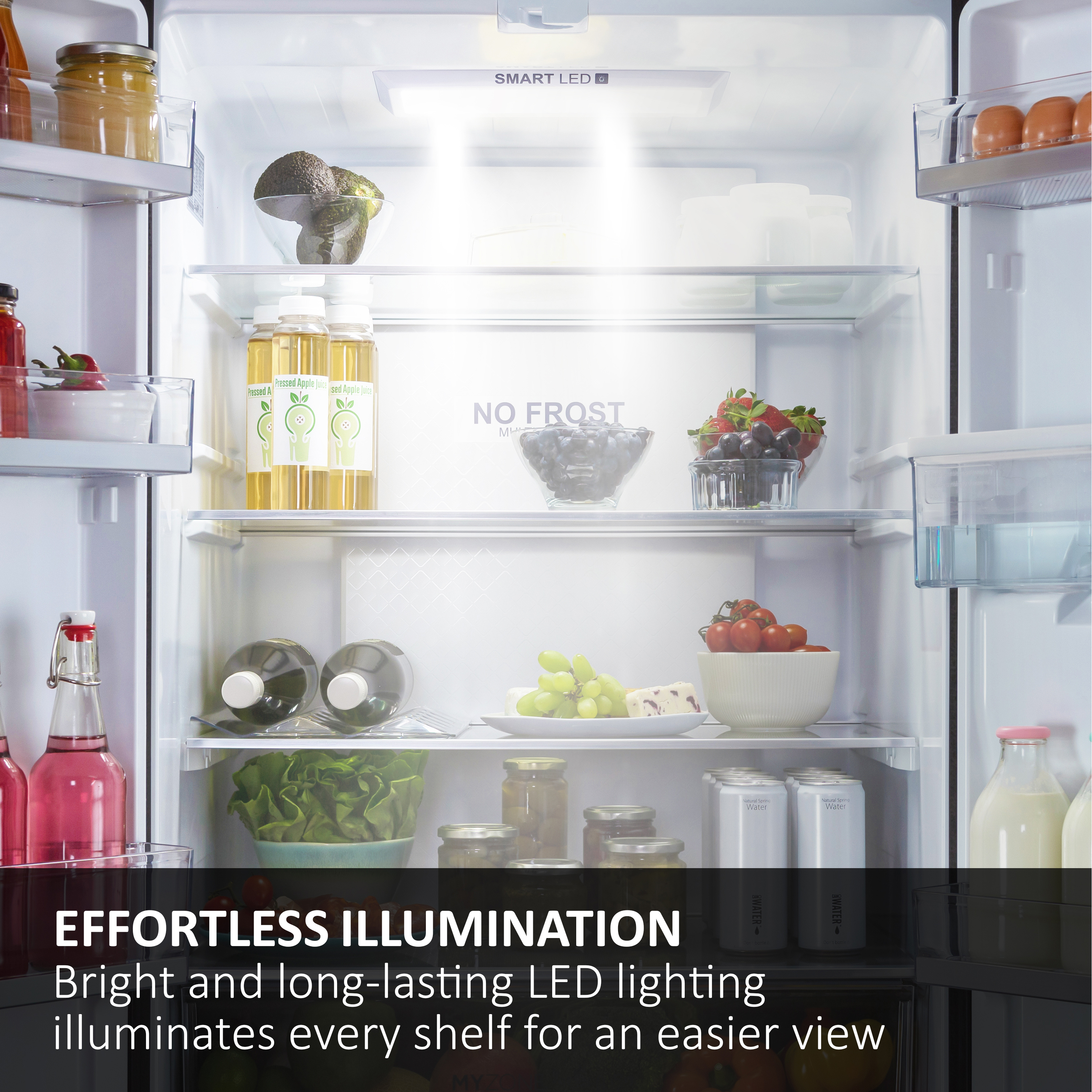 Haier HTW5618EWMG 60/40 Fridge Freezer - Silver thumbnail image