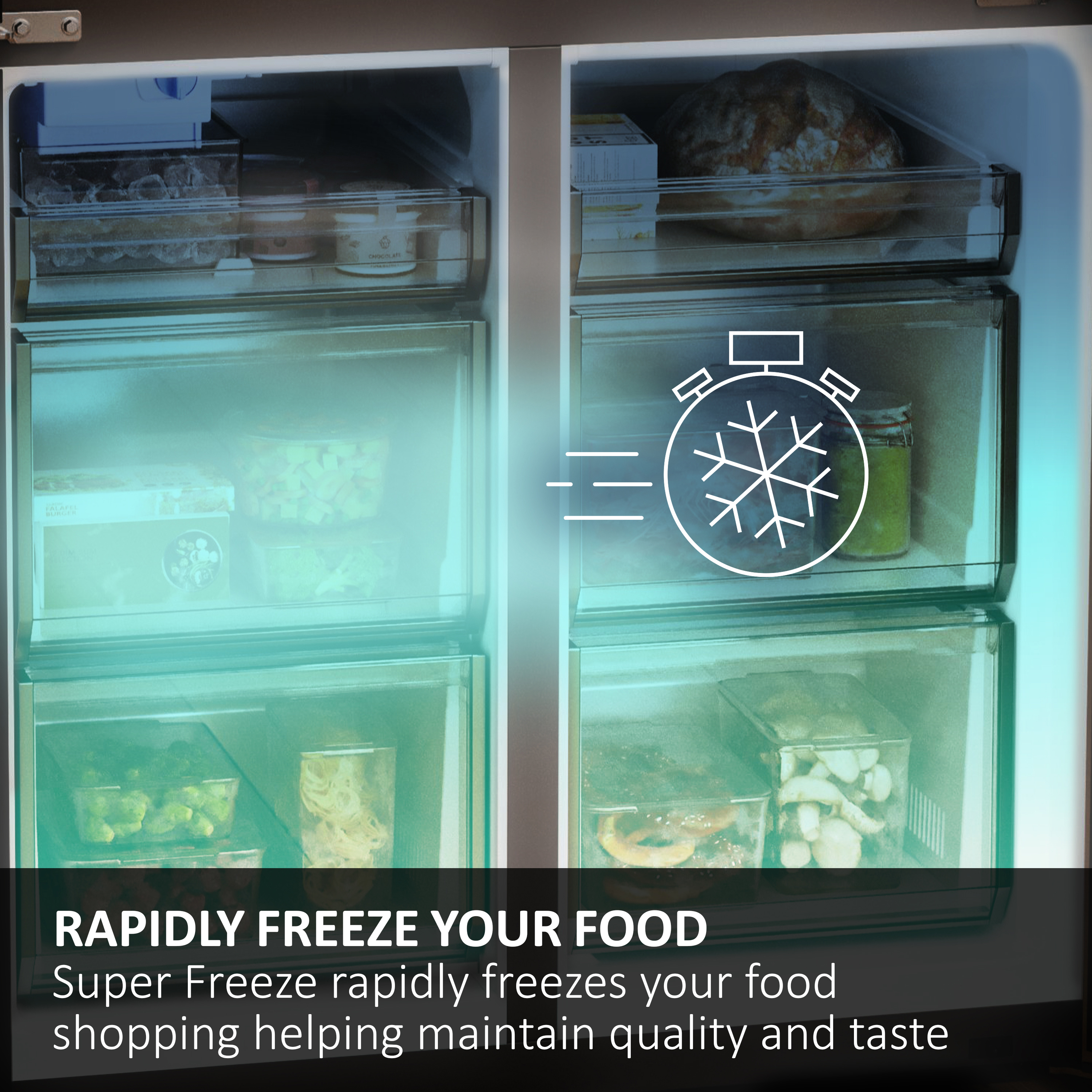 Haier HTW5618EWMG 60/40 Fridge Freezer - Silver thumbnail image