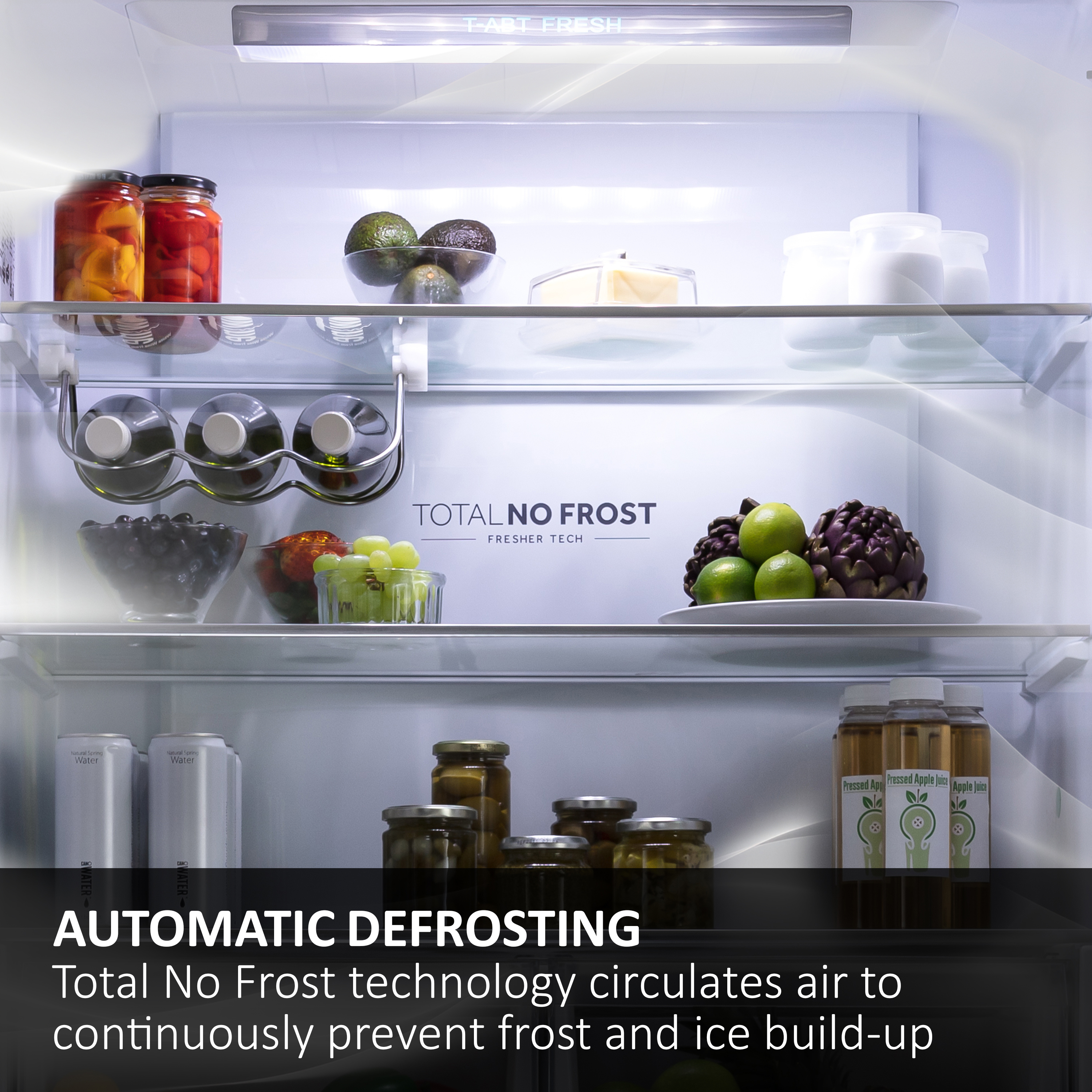 Haier HTW5618EWMG 60/40 Fridge Freezer - Silver thumbnail image