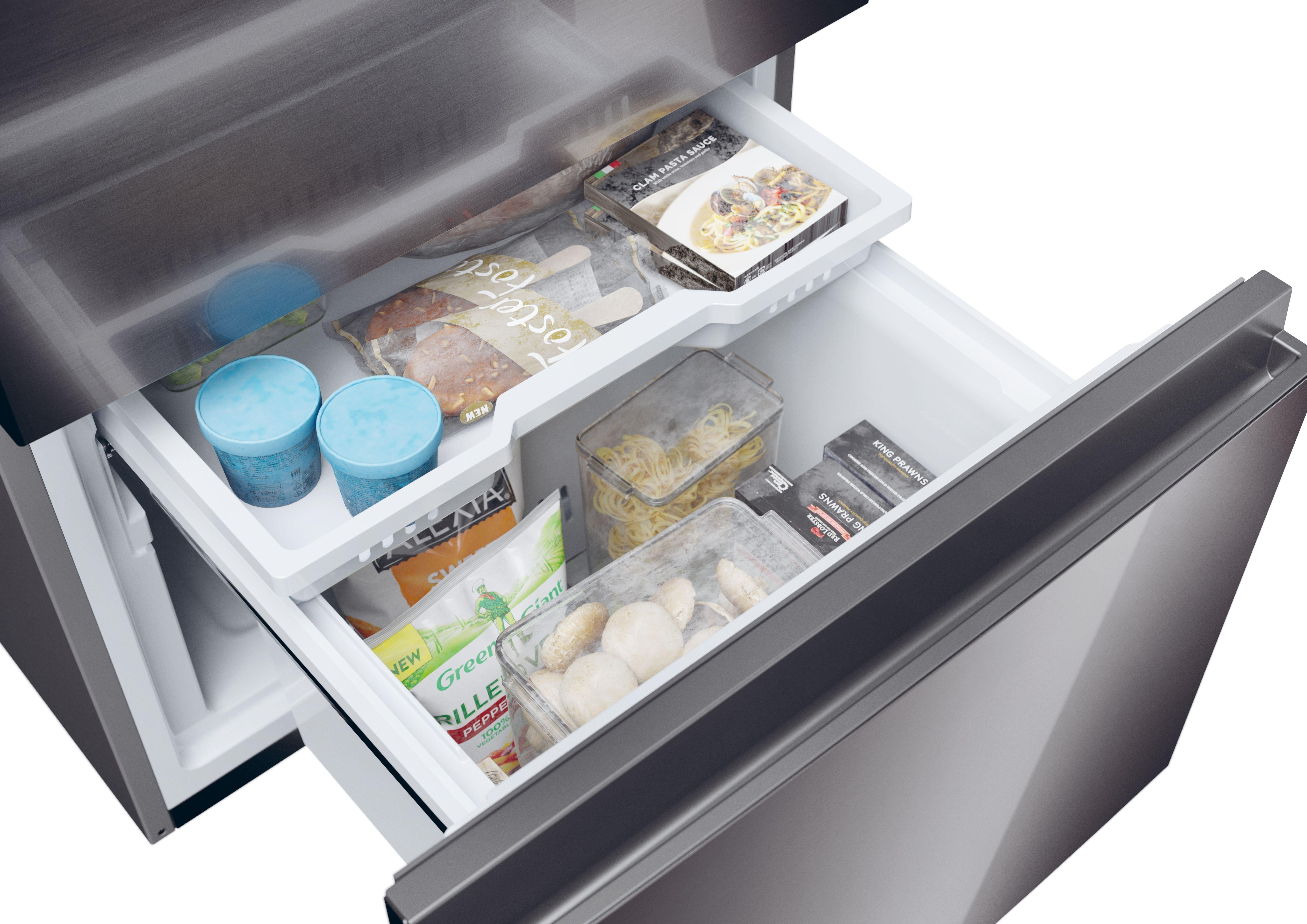 Haier HTW5618EWMP 59.5cm 3D Fridge Freezer - Inox thumbnail image