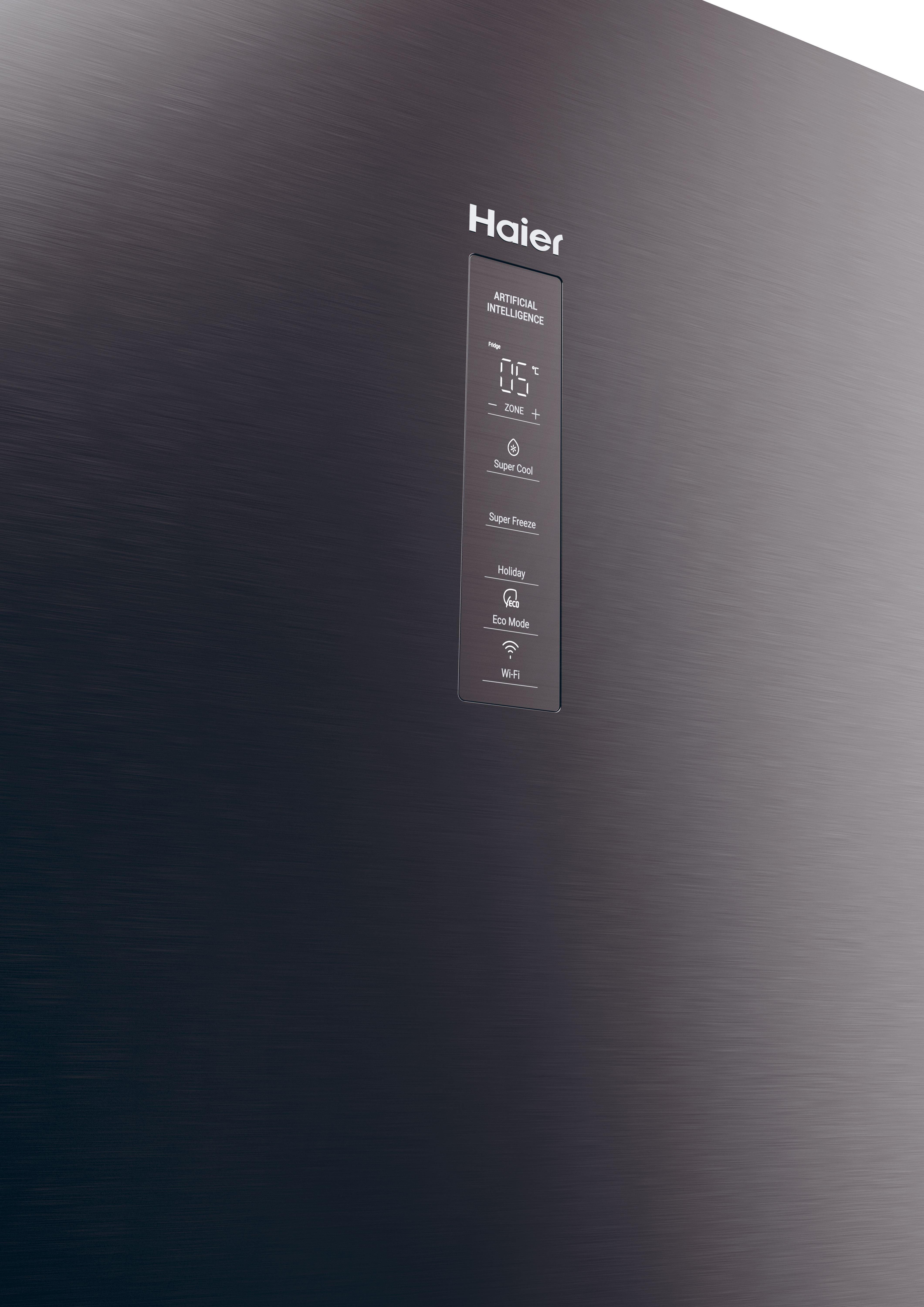 Haier HTW5618EWMP 59.5cm 3D Fridge Freezer - Inox thumbnail image