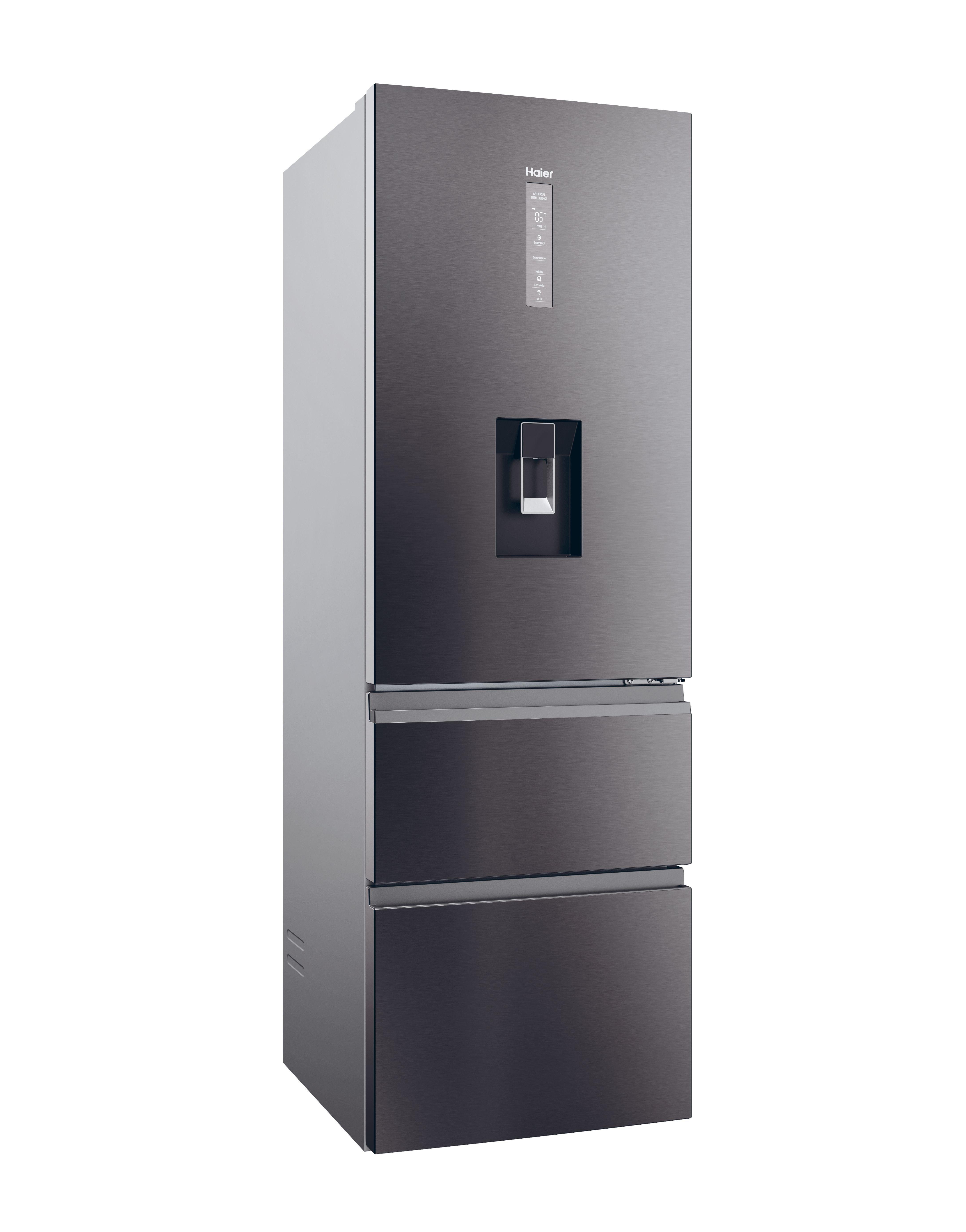 Haier HTW5618EWMP 59.5cm 3D Fridge Freezer - Inox thumbnail image