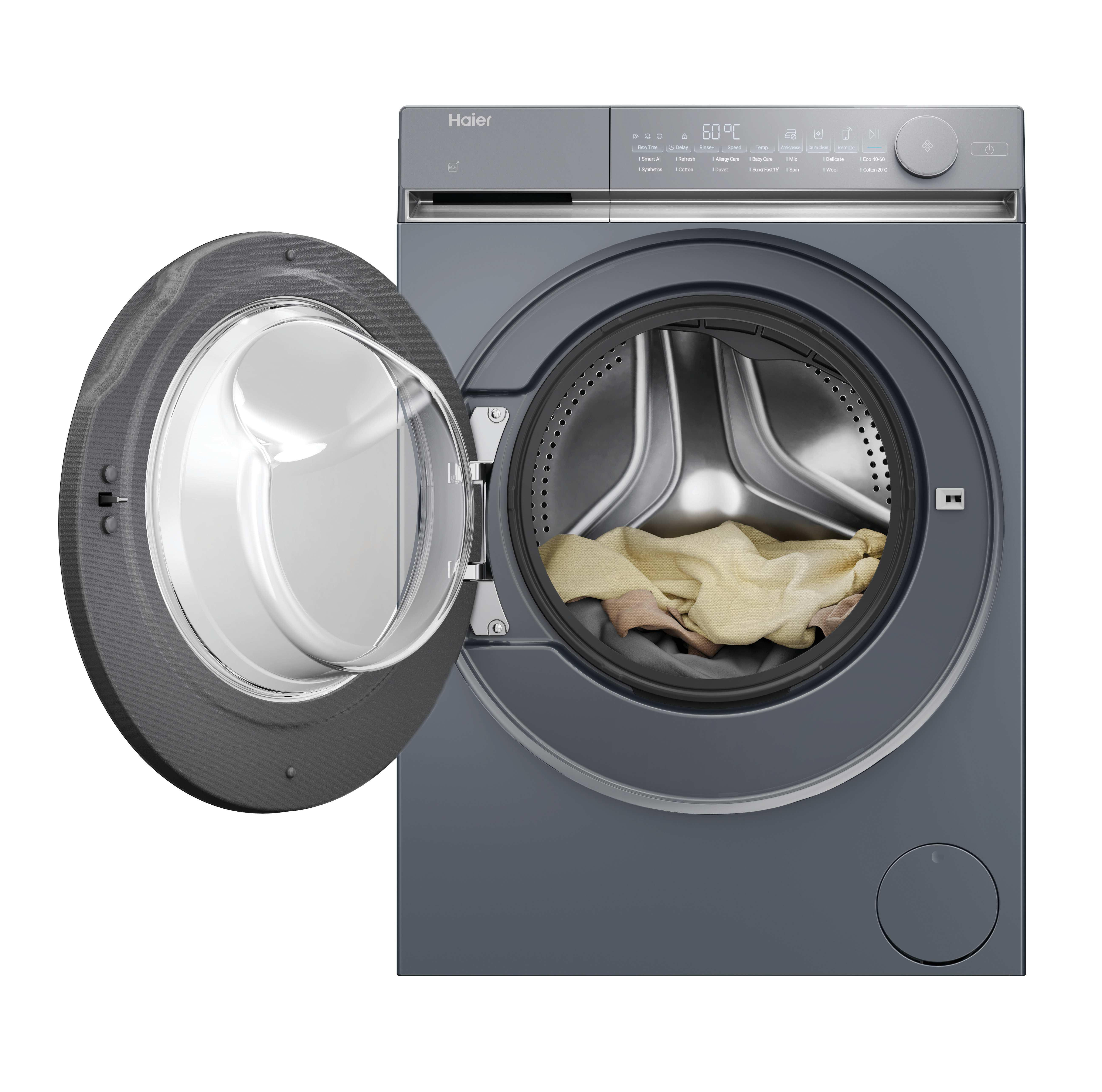 Haier X7 HW100B14367GUUK 10kg 1400 spin WiFi Connected Washing Machine - Graphite thumbnail image