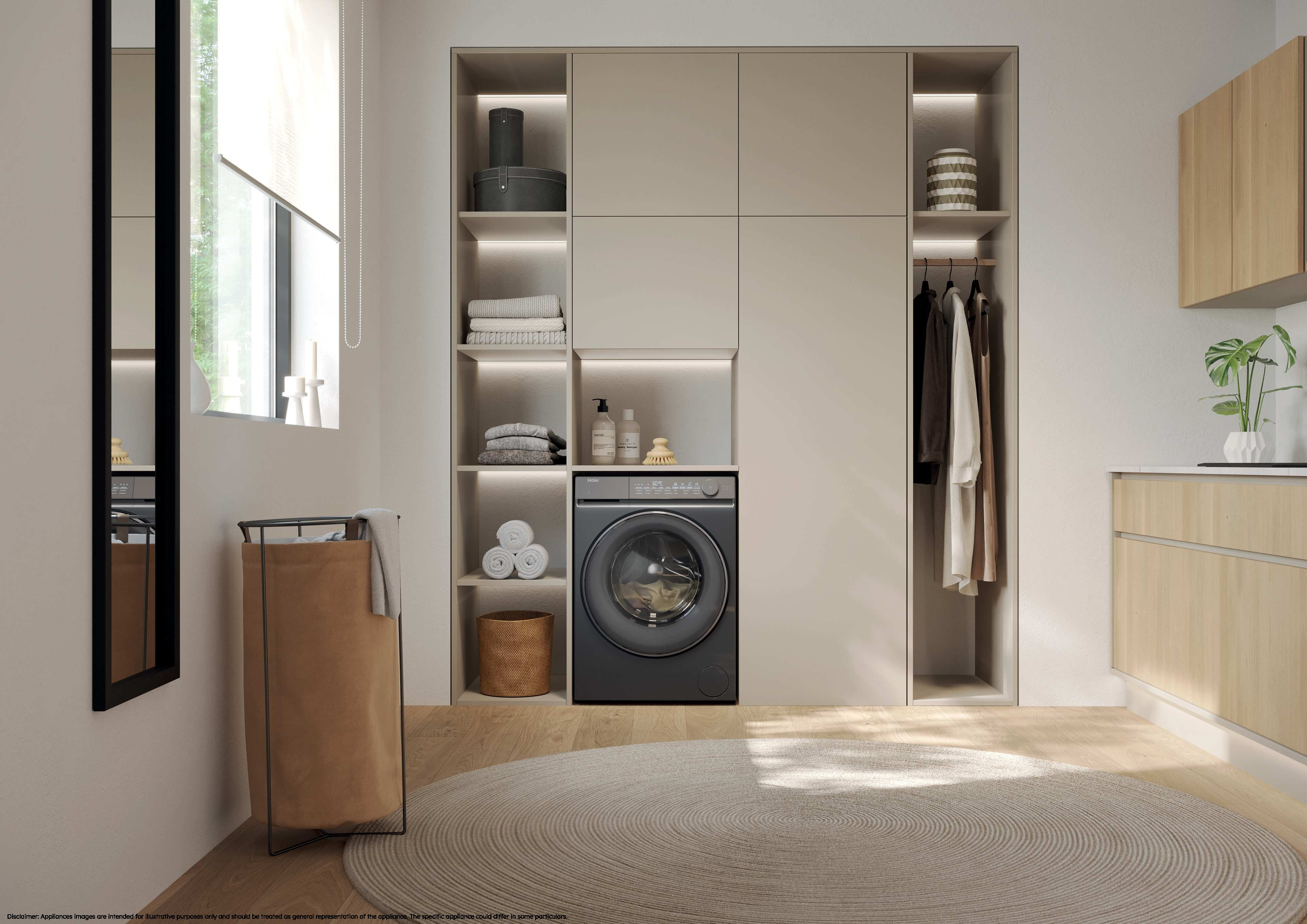 Haier X7 HW100B14367GUUK 10kg 1400 spin WiFi Connected Washing Machine - Graphite thumbnail image