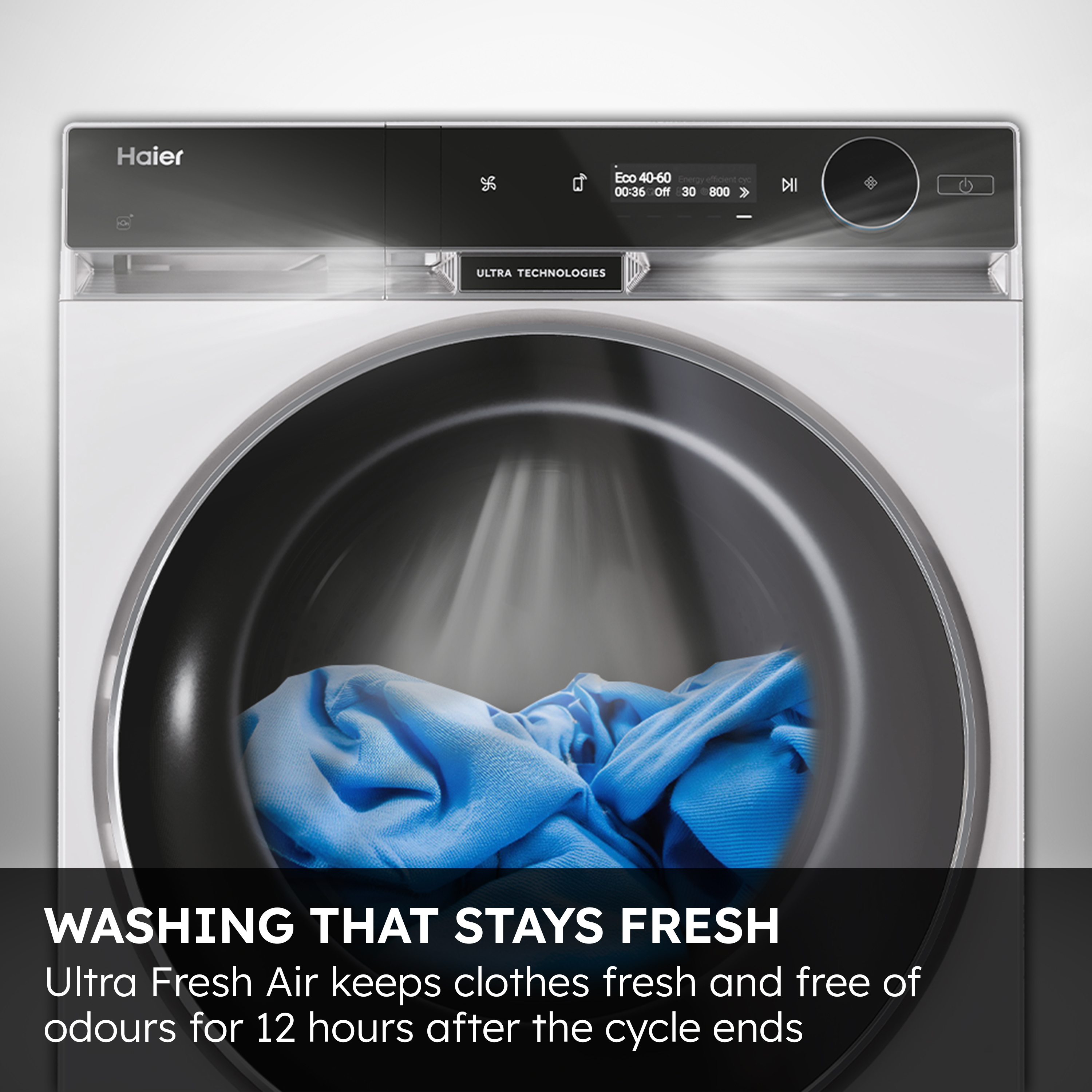 Haier HW100-B14387GUU 10kg, 1400 Spin Washing Machine - Graphite thumbnail image