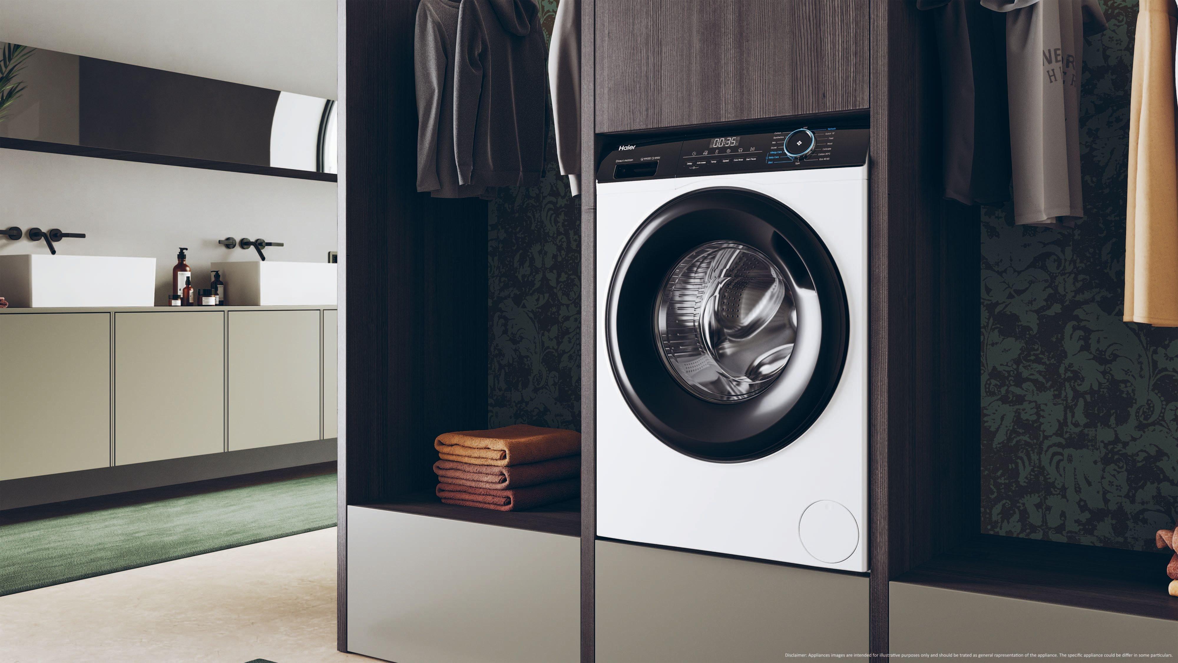 Haier HWD90-B14939 9kg/6kg 1400 Spin  Washer Dryer - White thumbnail image