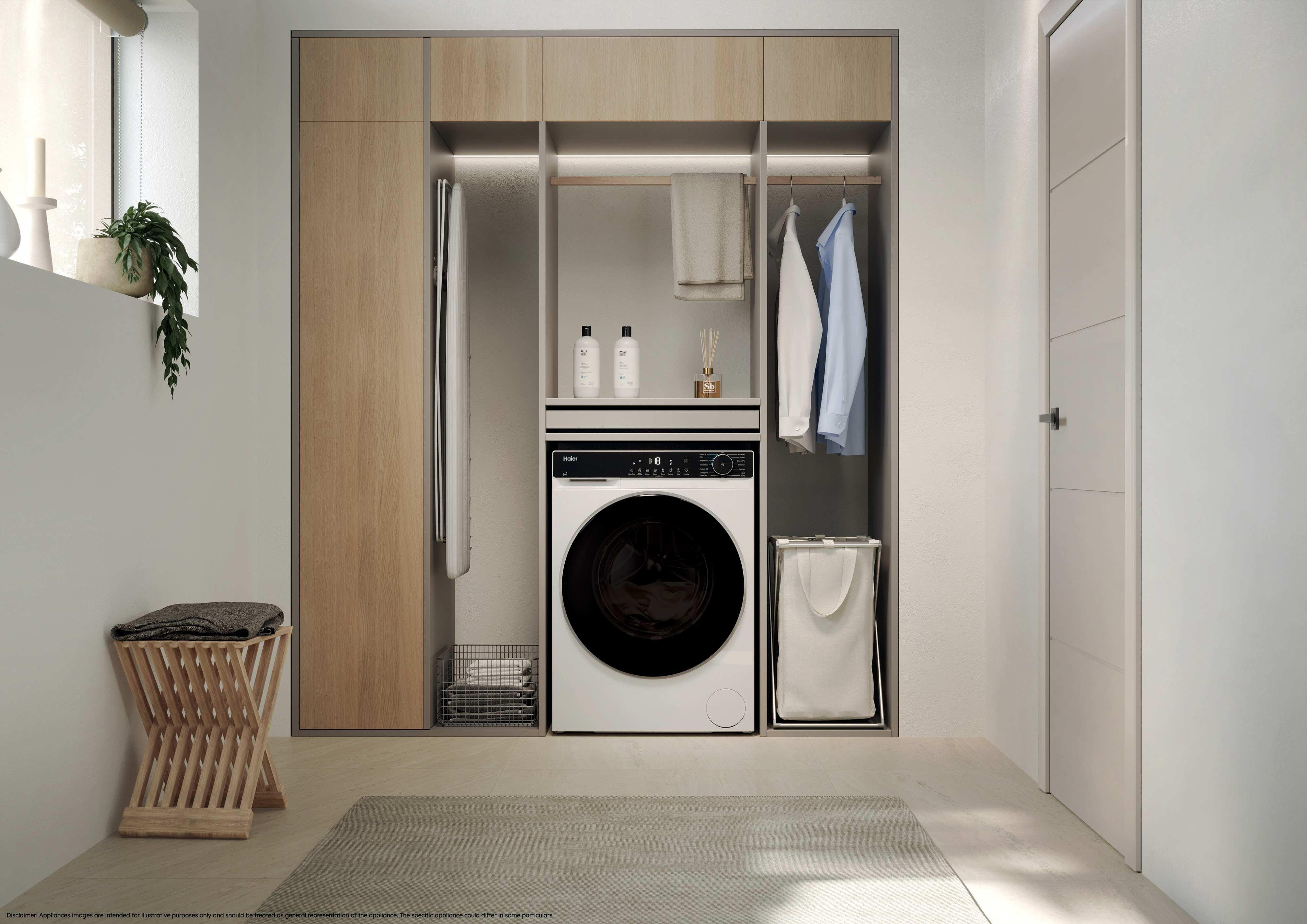 Haier HWD90BP14357TUUK 9kg/5kg 1400 Spin Washer Dryer - White thumbnail image