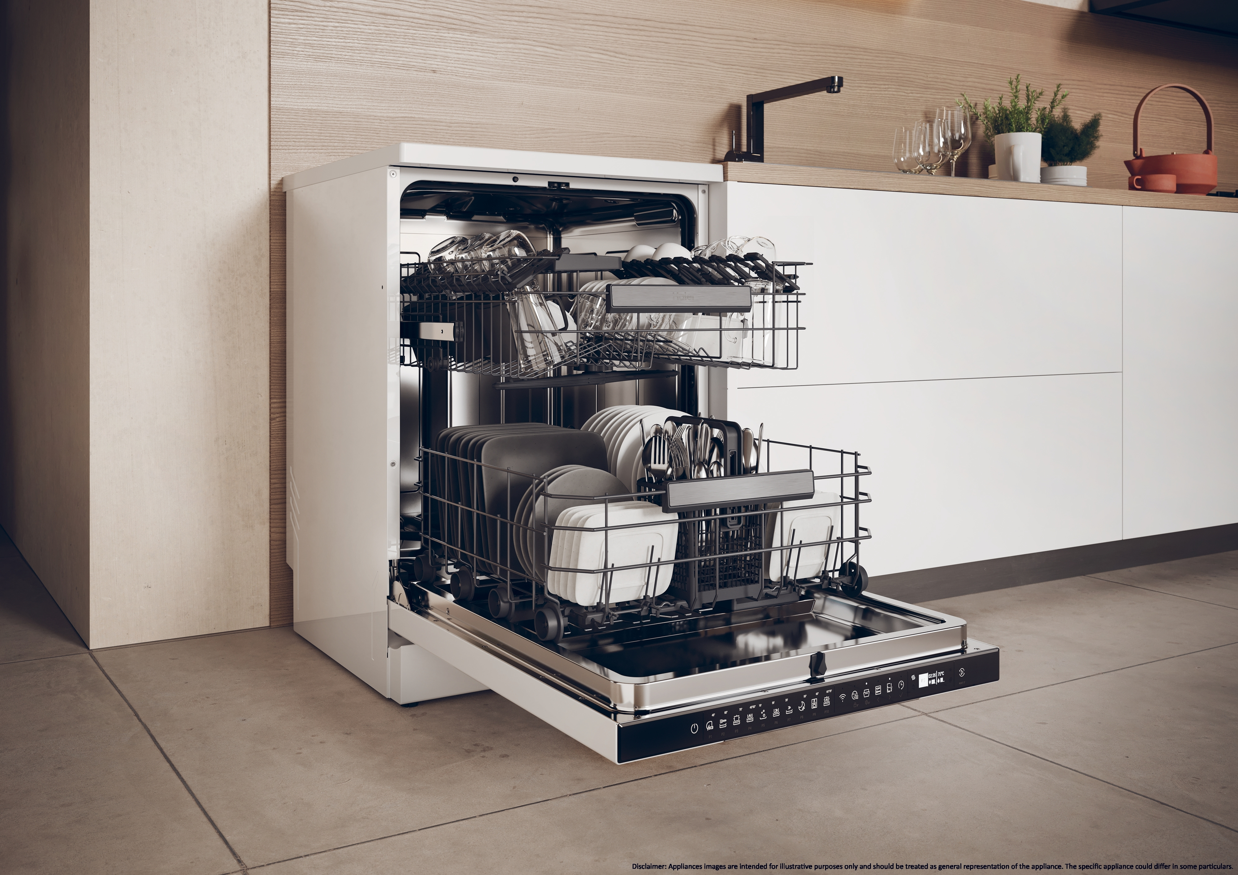 Haier XF 5C7M0W-80 Dishwasher - White - 15 Place Settings thumbnail image