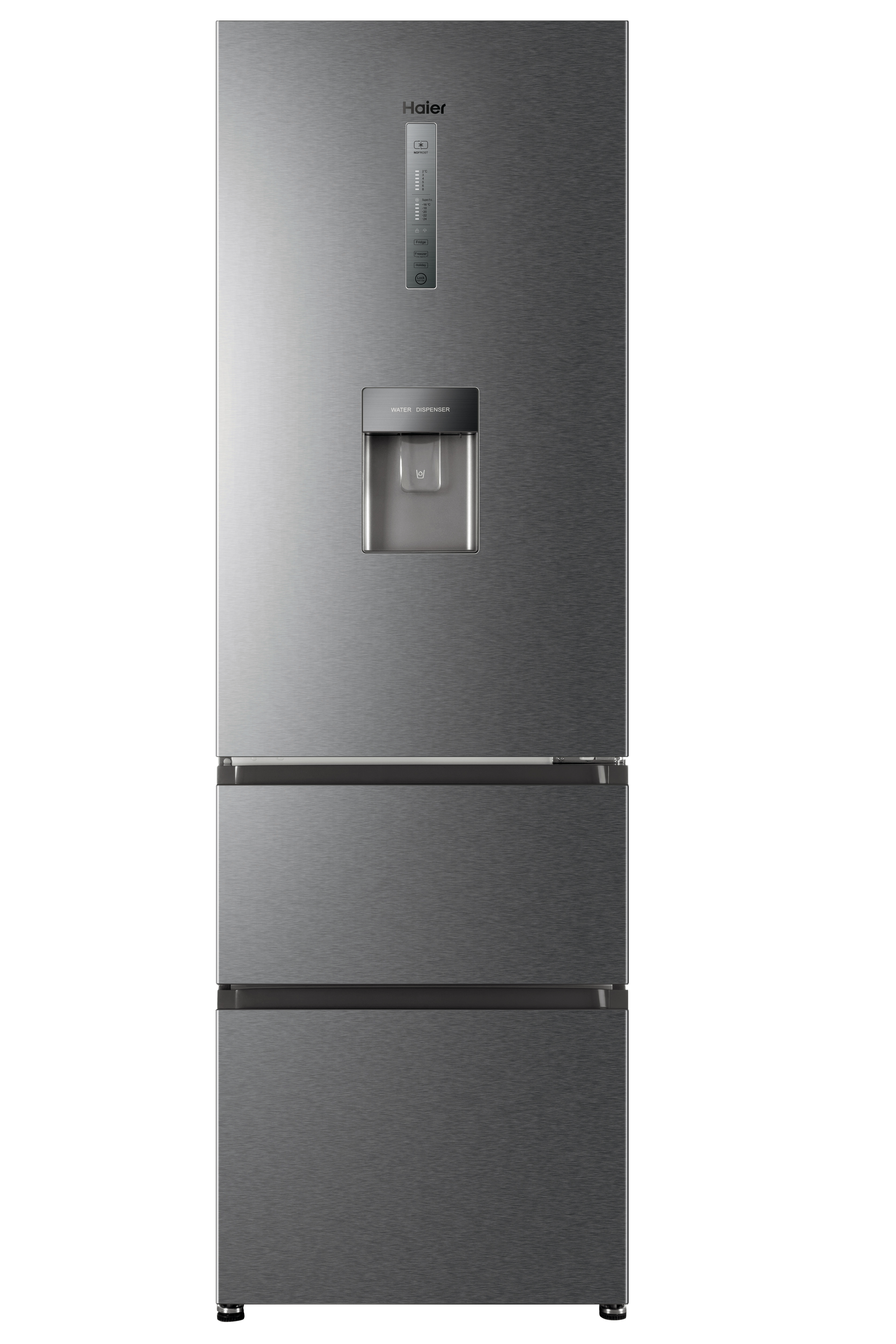 Haier HETR3619FWMG 60cm 70/30 Frost Free Fridge Freezer - Silver thumbnail image