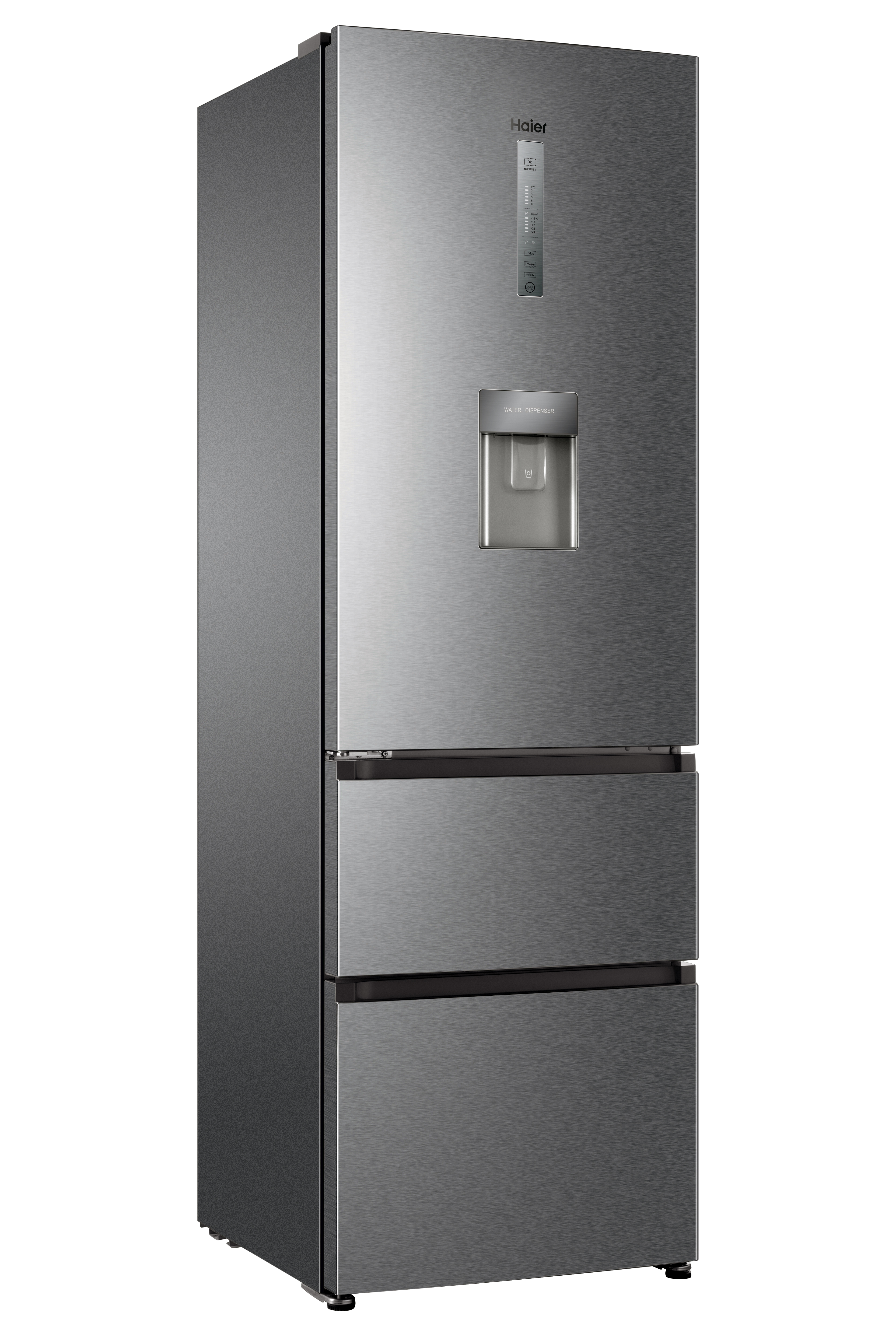 Haier HETR3619FWMG 60cm 70/30 Frost Free Fridge Freezer - Silver thumbnail image
