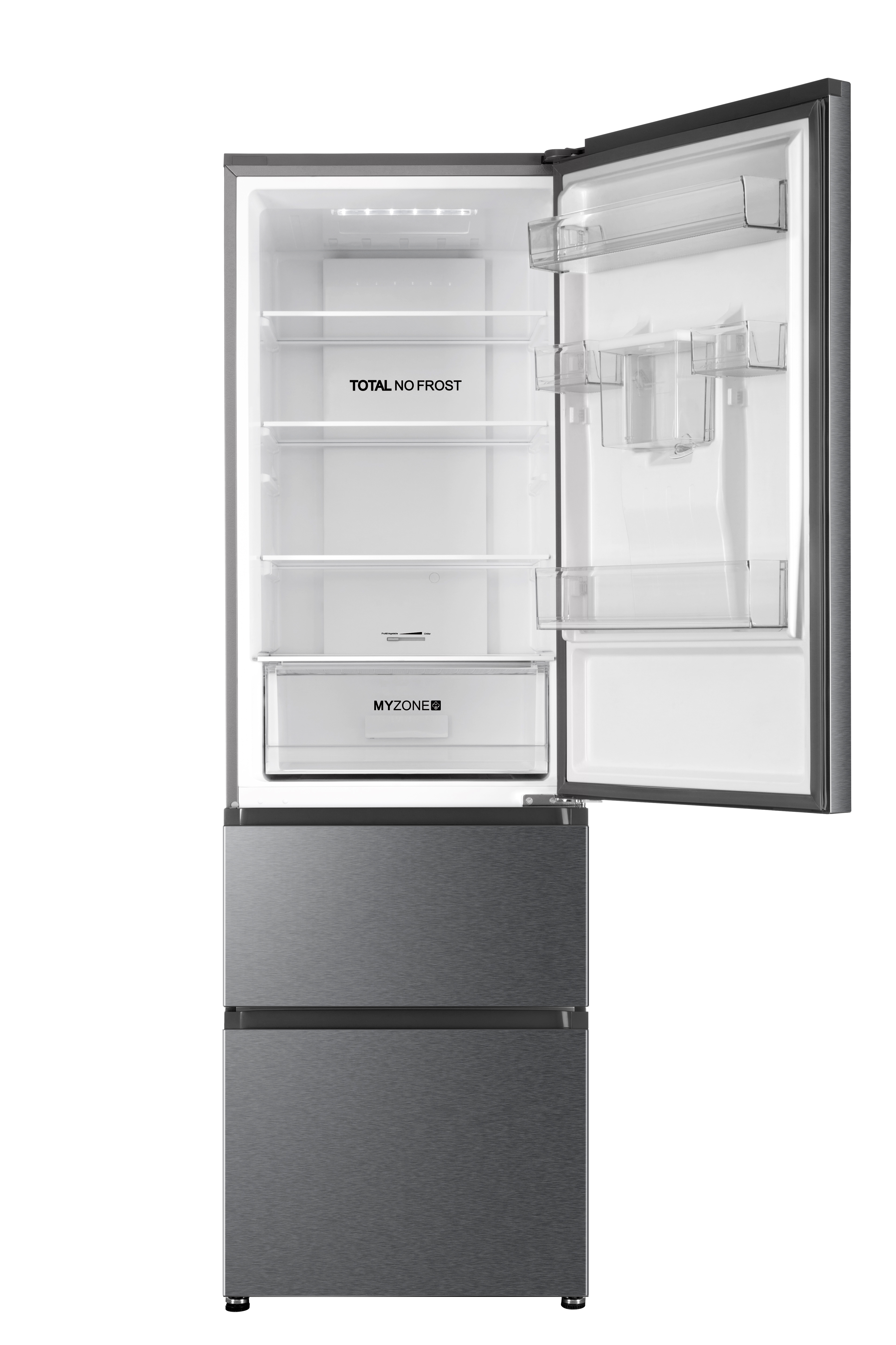 Haier HETR3619FWMG 60cm 70/30 Frost Free Fridge Freezer - Silver thumbnail image