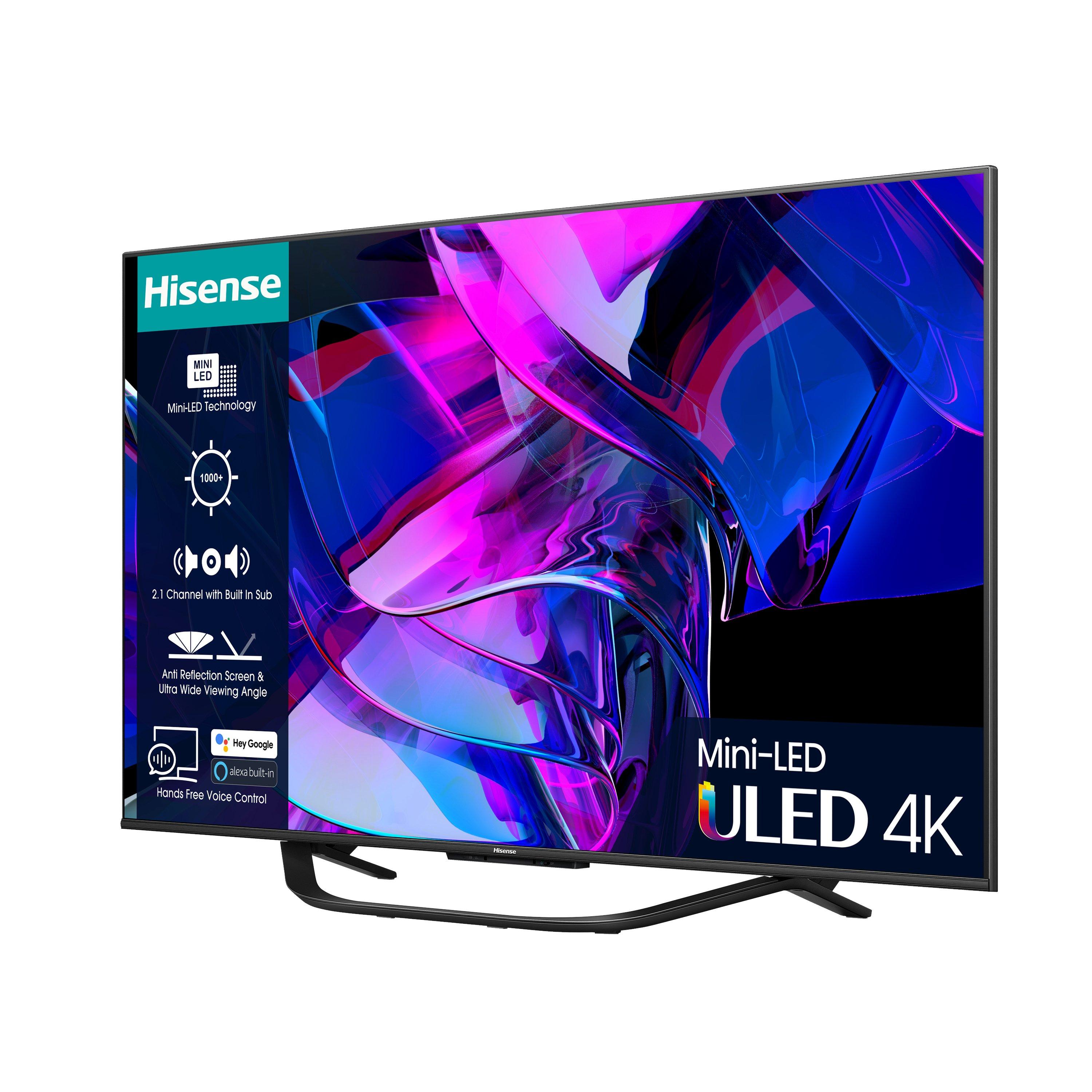Hisense 65U7KQTUK 65" 4K Ultra HD Mini-LED Smart TV thumbnail image