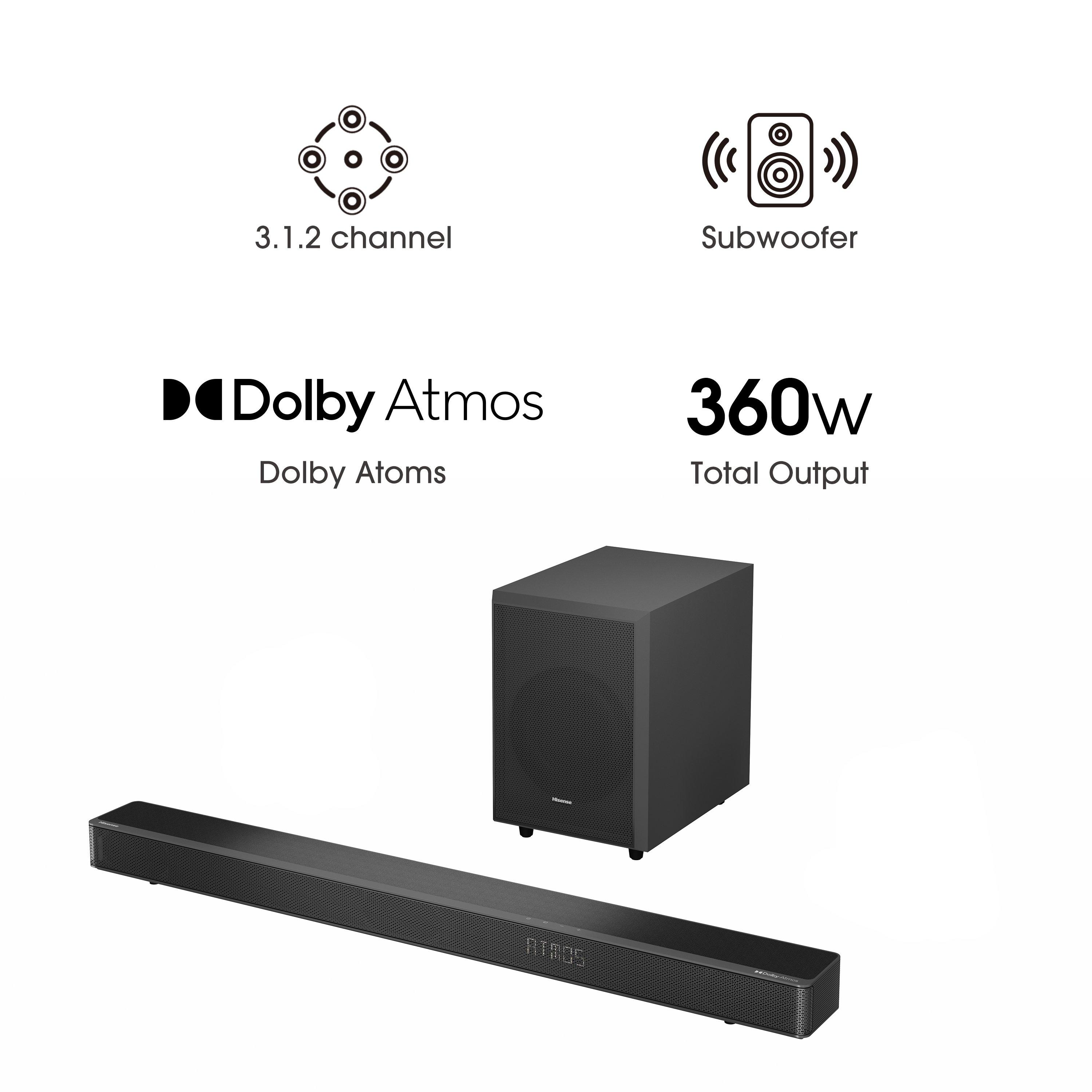 Hisense AX3120G Wireless Soundbar - Black  thumbnail image
