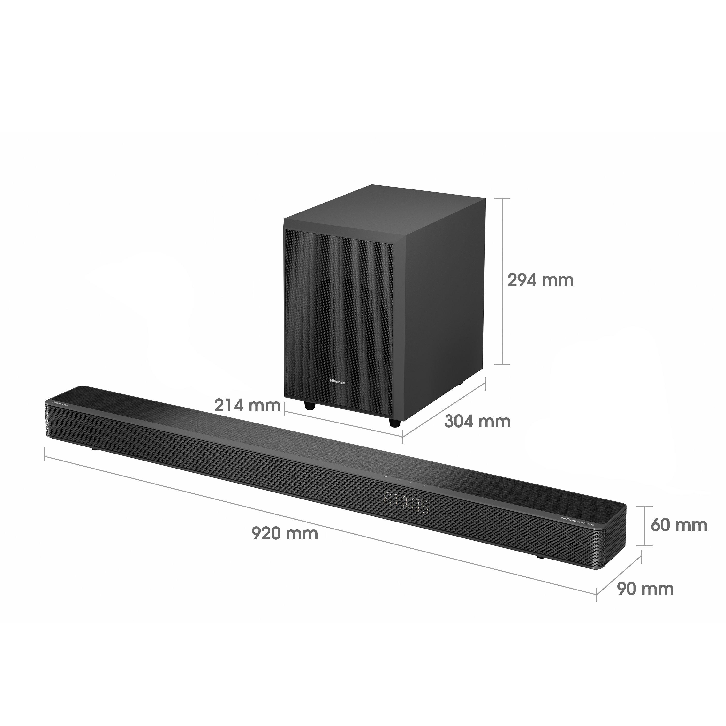 Hisense AX3120G Wireless Soundbar - Black  thumbnail image