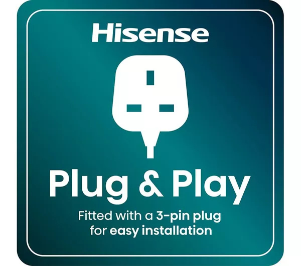 Hisense BI622ABPGUK  Built In Electric Single Steam, Plug & Play Oven - Jet Black thumbnail image