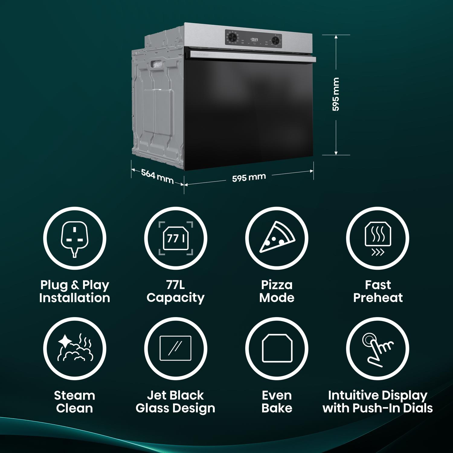 Hisense BI622AXPGUK 59.5cm Built In Electric Single Oven  thumbnail image