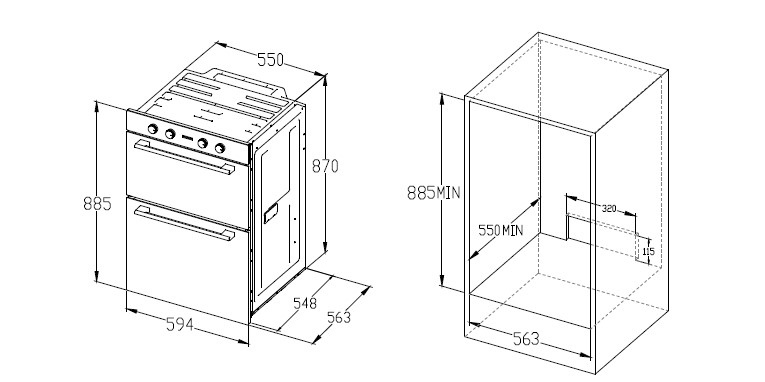 Hisense BID99222CXUK 59.4 Built In Double Oven thumbnail image