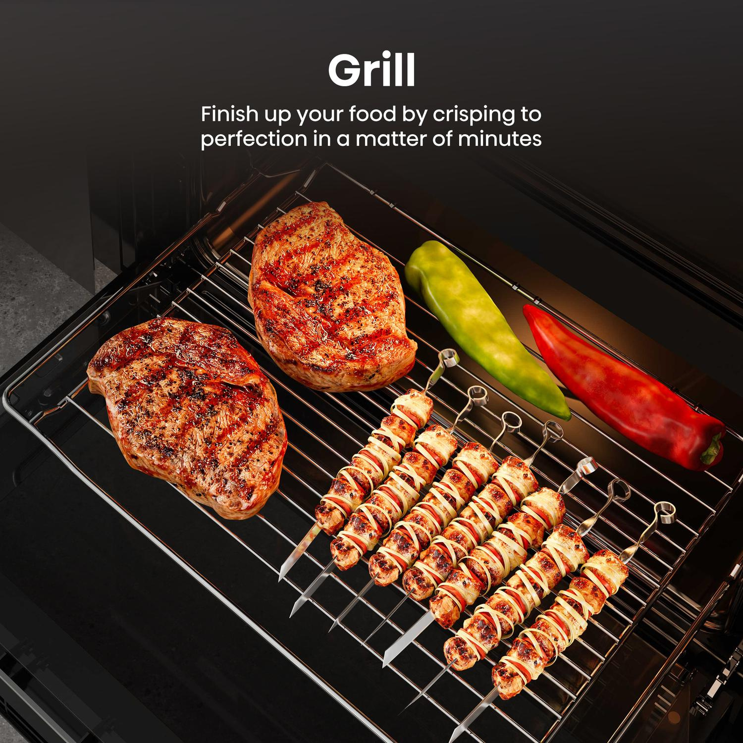 Hisense BUD714221CX 59.4cm Built Under Electric Double Oven - Black & Stainless Steel thumbnail image