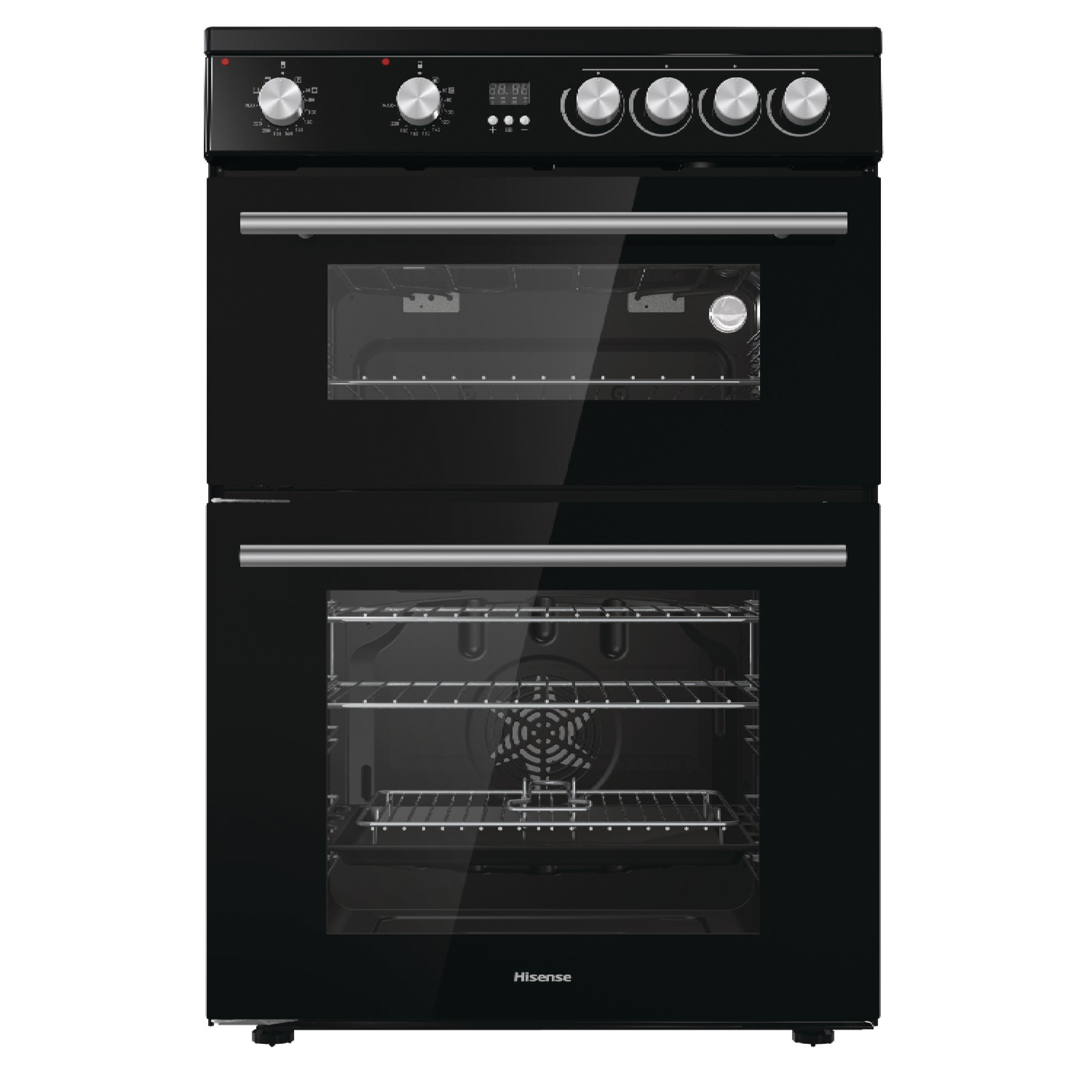 Hisense HDE3211BBUK 60cm Double Oven Electric Cooker with Ceramic Hob - Black thumbnail image