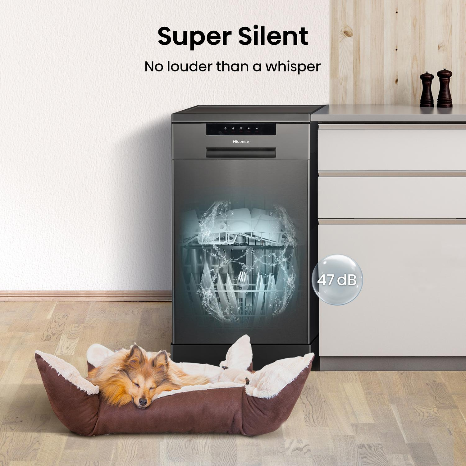 Hisense HS523E15BUK Slimline Dishwasher - Black - 10 Place Settings thumbnail image