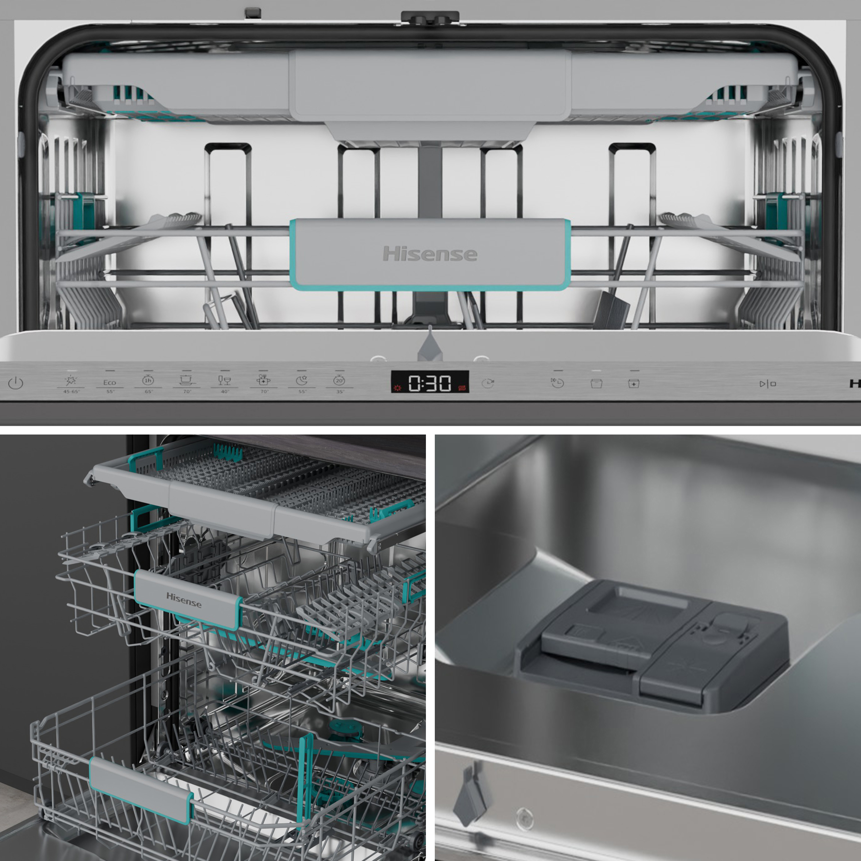 Hisense HV16AUK Full-Size Fully Integrated Dishwasher - 16 Place Settings thumbnail image