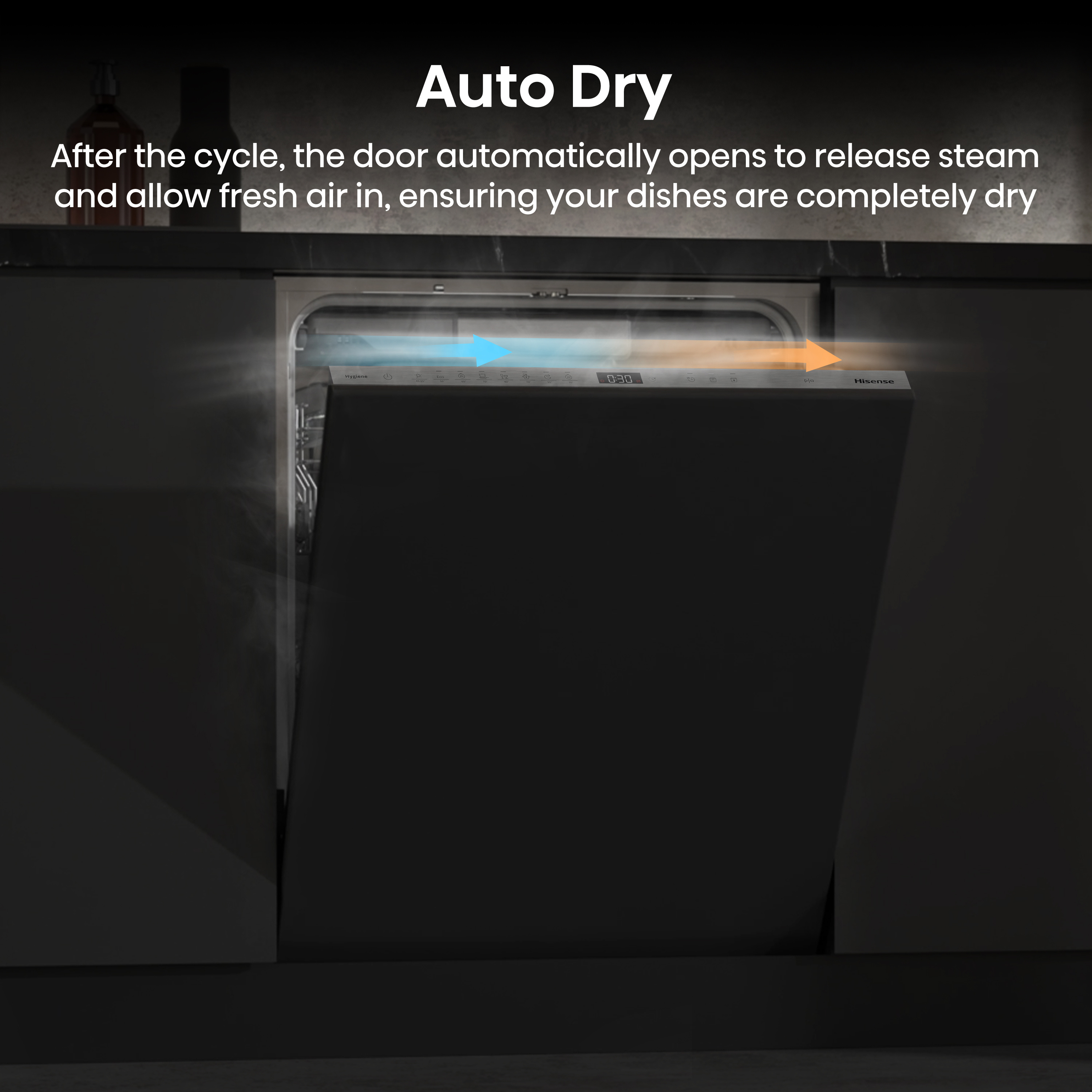 Hisense HV16AUK Full-Size Fully Integrated Dishwasher - 16 Place Settings thumbnail image