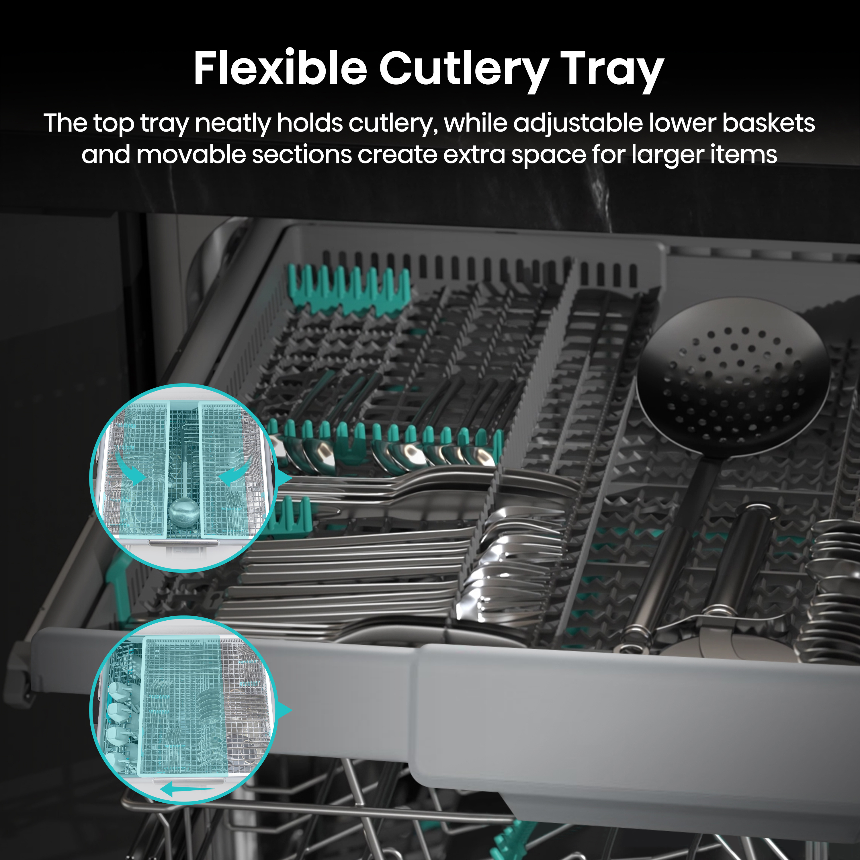 Hisense HV16AUK Full-Size Fully Integrated Dishwasher - 16 Place Settings thumbnail image