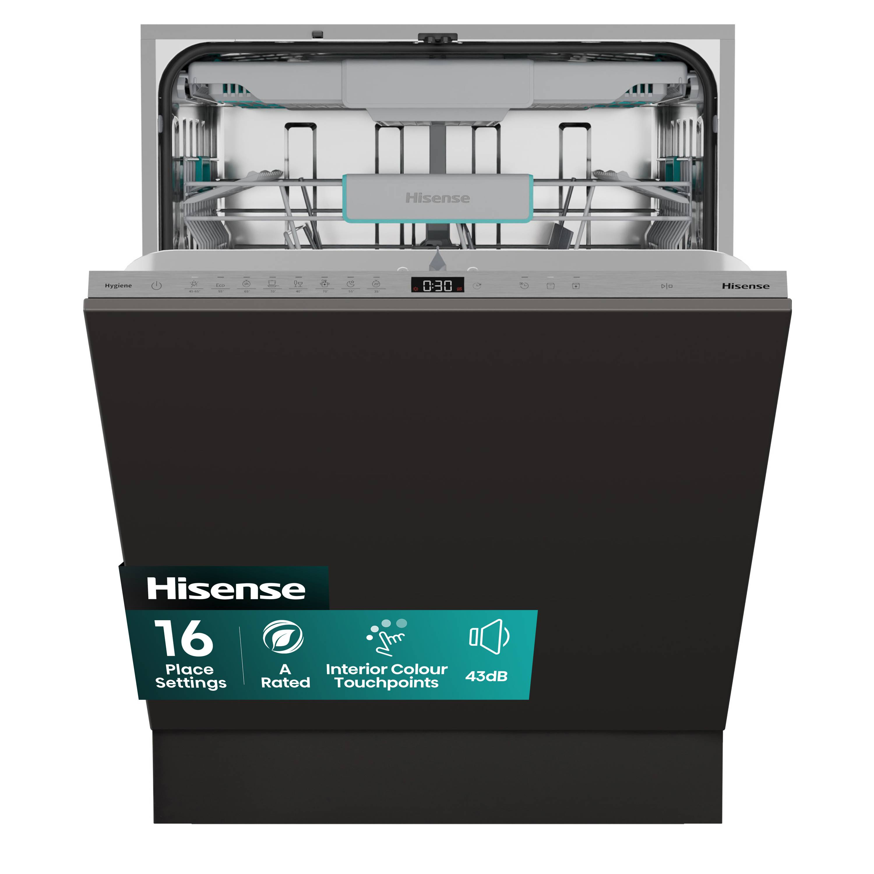 Hisense HV16AUK Full-Size Fully Integrated Dishwasher - 16 Place Settings thumbnail image