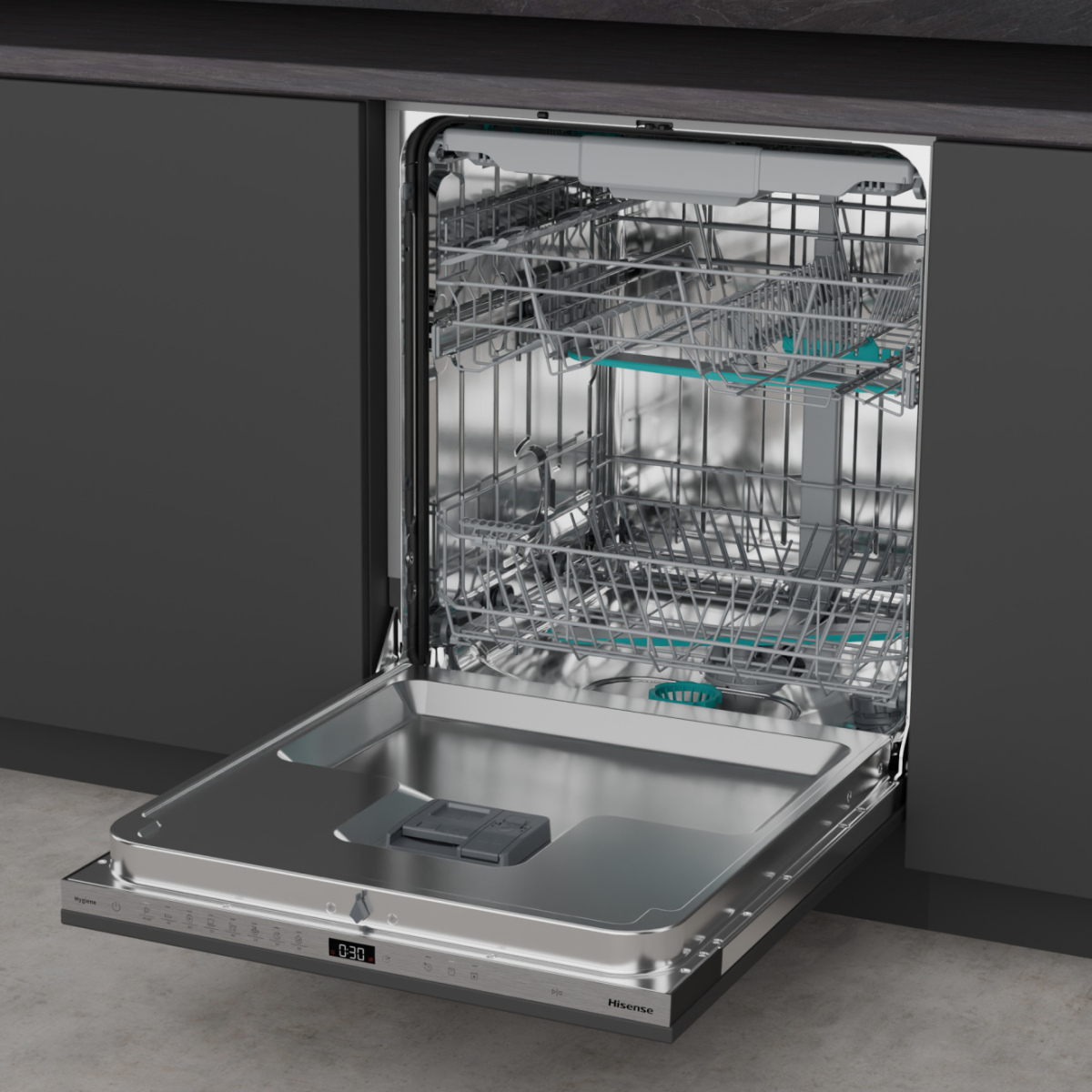 Hisense HV663A60UK Full-Size Fully Integrated Dishwasher - 16 Place Settings thumbnail image