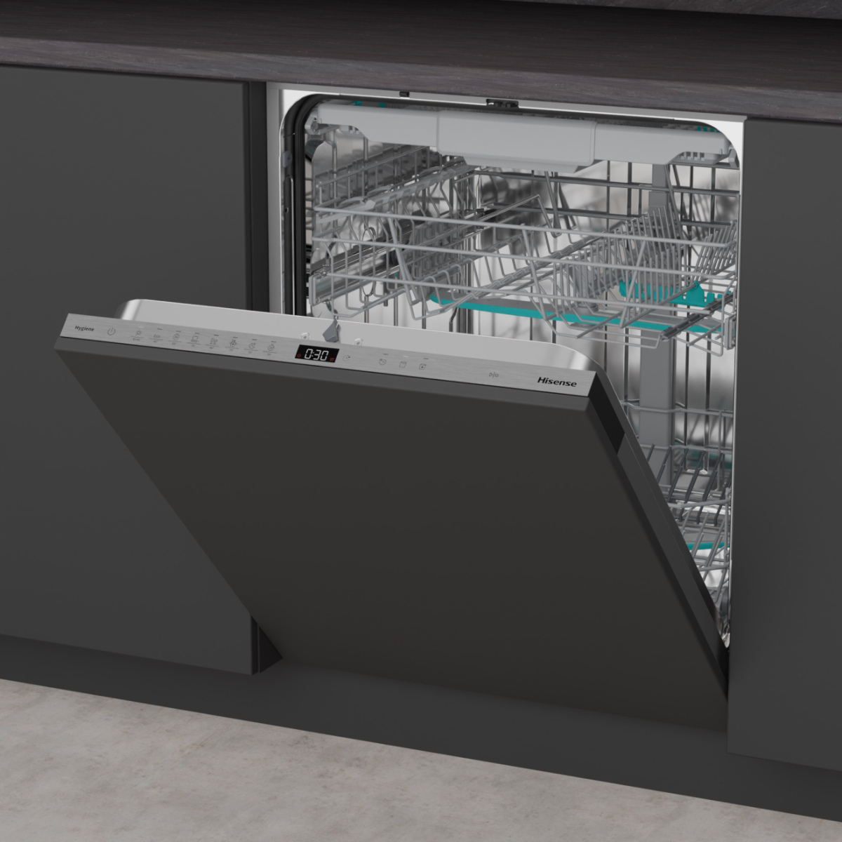 Hisense HV663A60UK Full-Size Fully Integrated Dishwasher - 16 Place Settings thumbnail image
