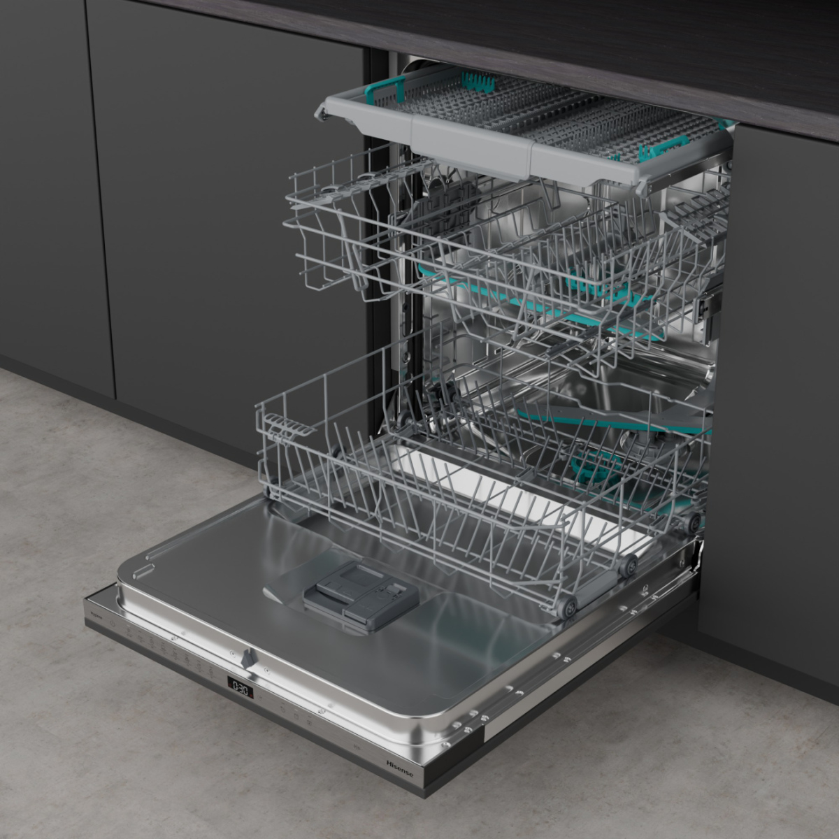 Hisense HV663A60UK Full-Size Fully Integrated Dishwasher - 16 Place Settings thumbnail image