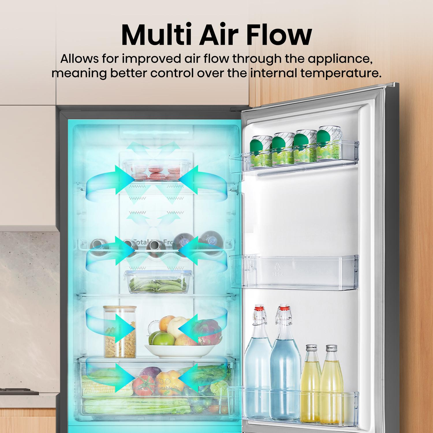 Hisense RB327N4ABD 55cm 50/50 Frost Free Fridge Freezer - Black thumbnail image