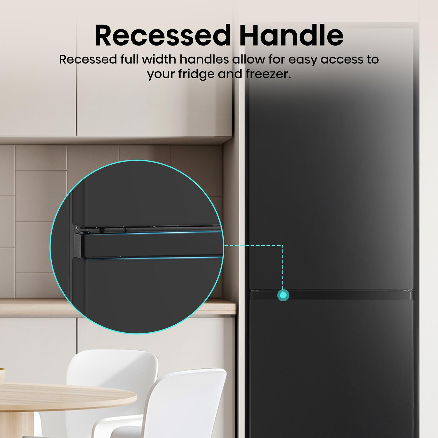 Hisense RB327N4ABD 55cm 50/50 Frost Free Fridge Freezer - Black thumbnail image