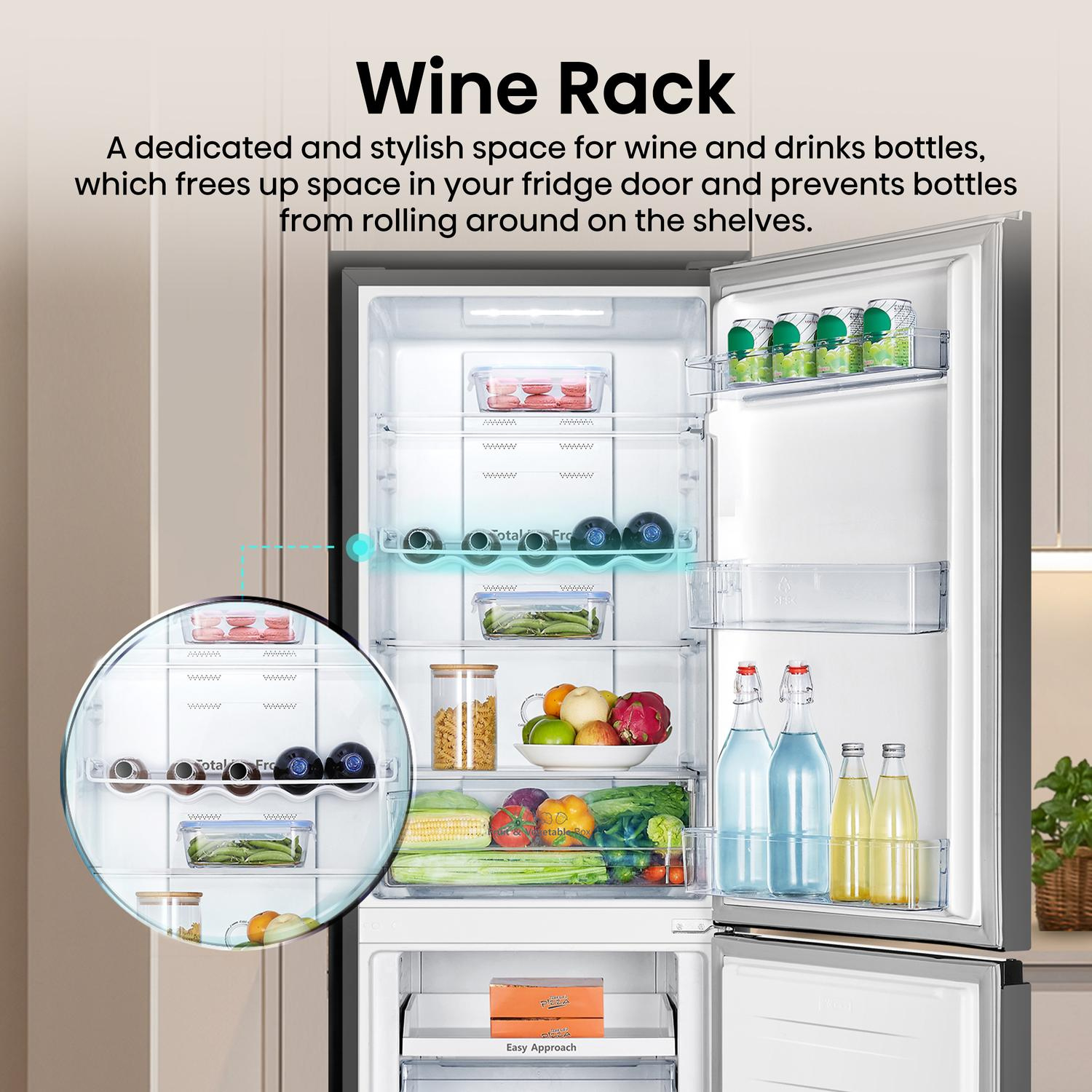 Hisense RB327N4ABD 55cm 50/50 Frost Free Fridge Freezer - Black thumbnail image