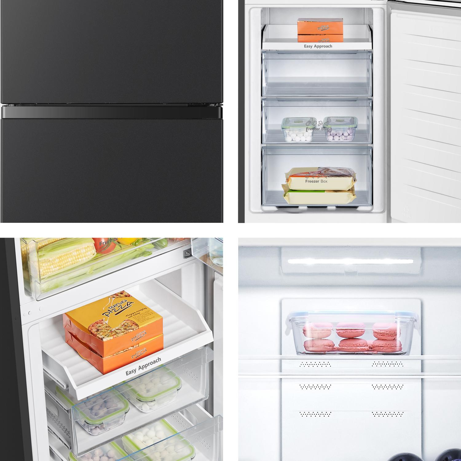 Hisense RB327N4ABD 55cm 50/50 Frost Free Fridge Freezer - Black thumbnail image