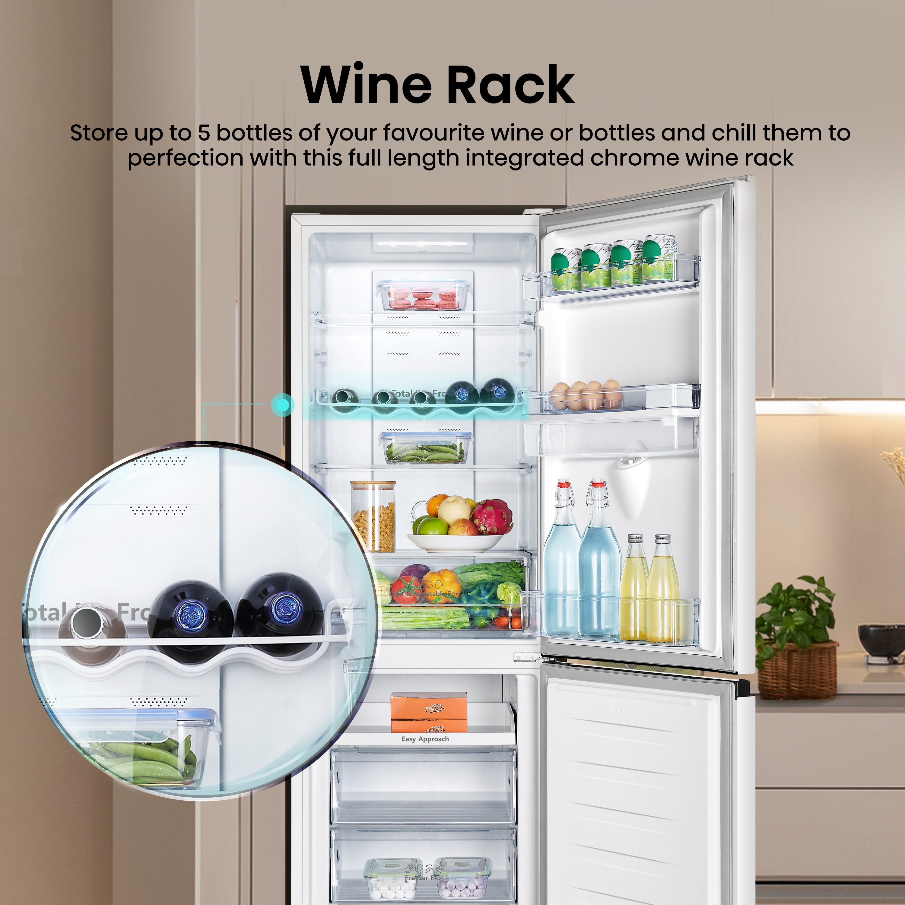 Hisense RB327N4WWE 50/50 Total No Frost Fridge Freezer - White thumbnail image