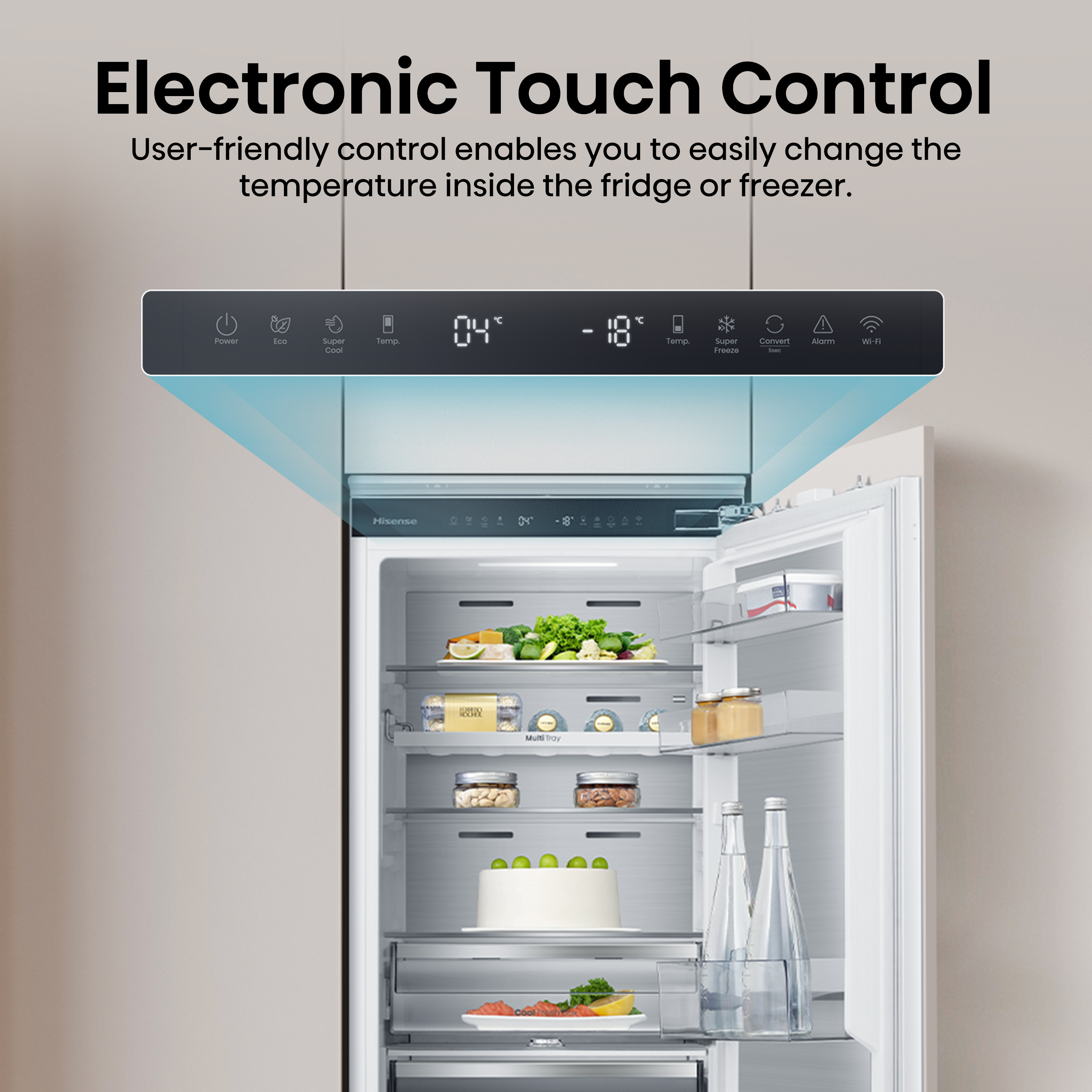 Hisense RB5B250SSWC1 Integrated 60/40 Total No Frost Fridge Freezer thumbnail image