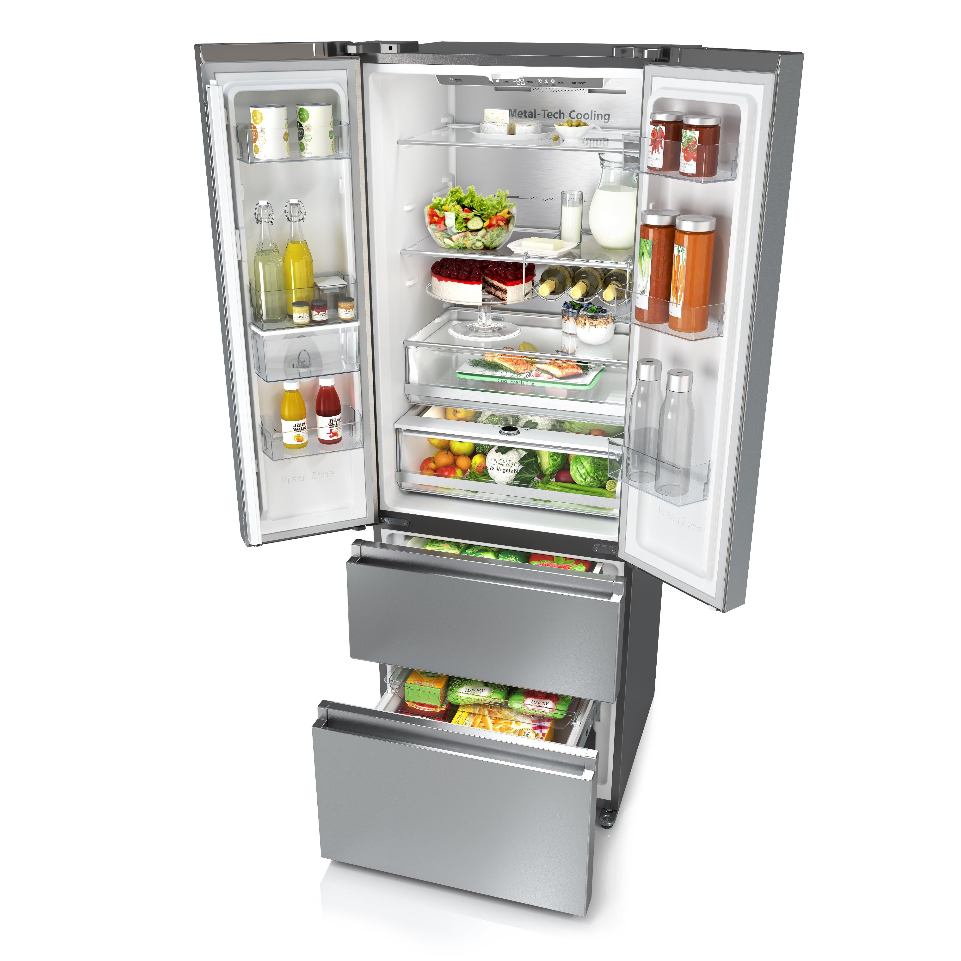 Hisense RF632N4WIE 70.4cm 60/40 Frost Free American Fridge Freezer - Stainless Steel thumbnail image