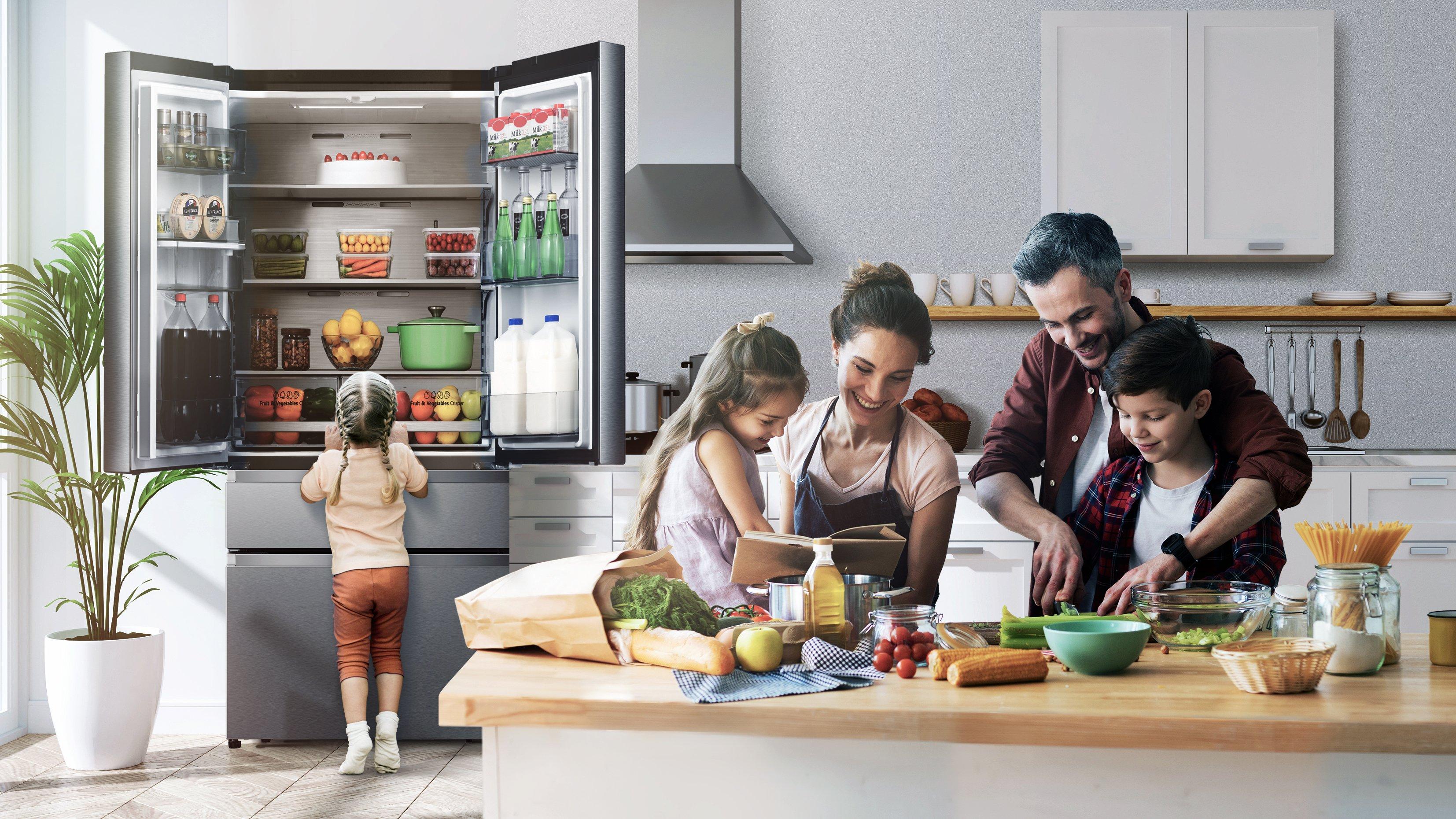 Hisense RF749N4WIF PureFlat Fridge Freezer - Stainless Steel thumbnail image