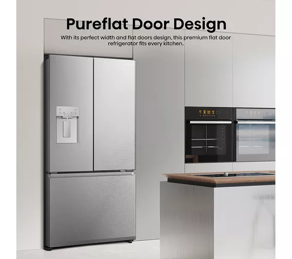 Hisense RF815N4SESE Total No Frost Plumbed American Fridge Freezer - Silver thumbnail image