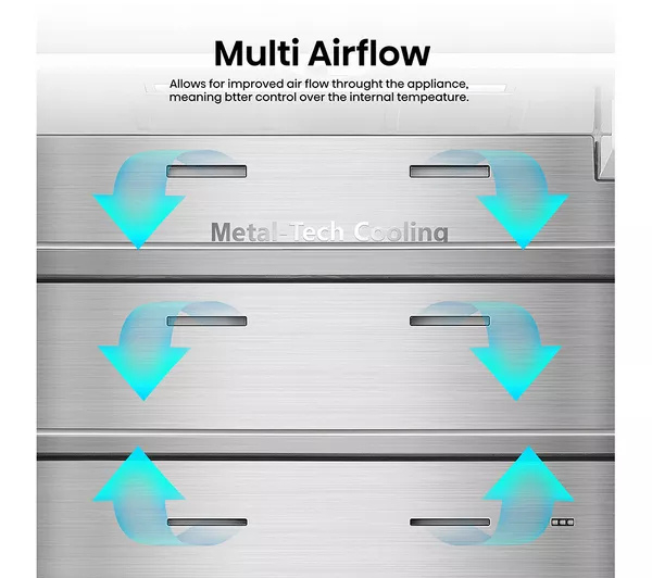 Hisense RF815N4SESE Total No Frost Plumbed American Fridge Freezer - Silver thumbnail image