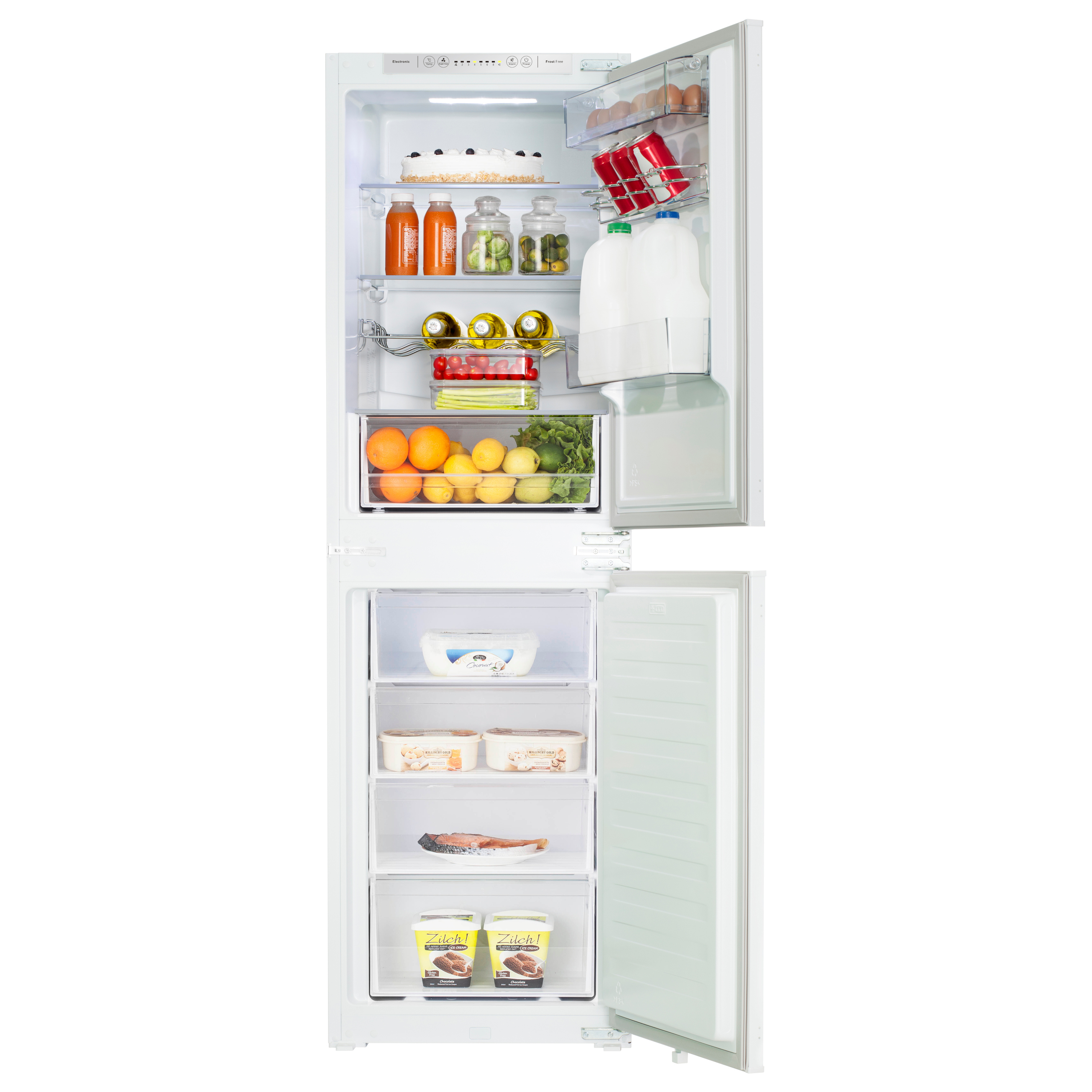 Hisense RIB291F4AWE 54cm 50/50 Integrated Frost Free Fridge Freezer - White thumbnail image