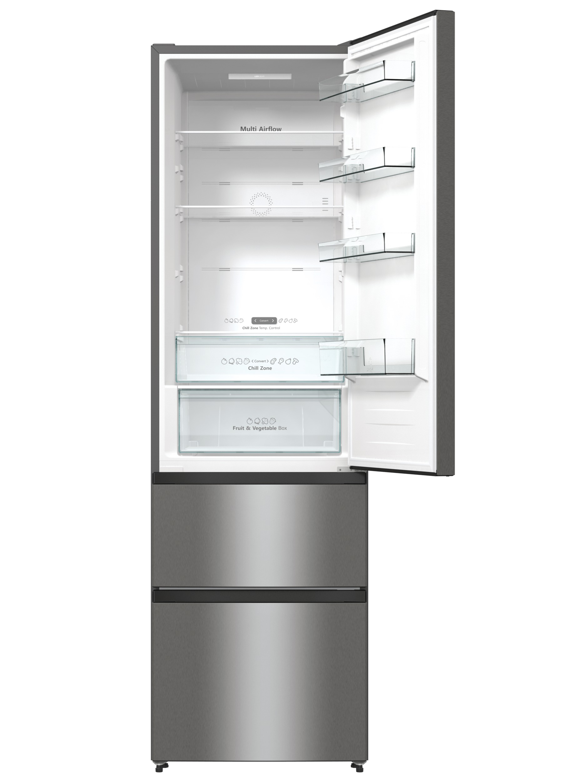 Hisense RM469N4ACDUK 60cm 60/40  Frost Free Fridge Freezer - Stainless Steel thumbnail image
