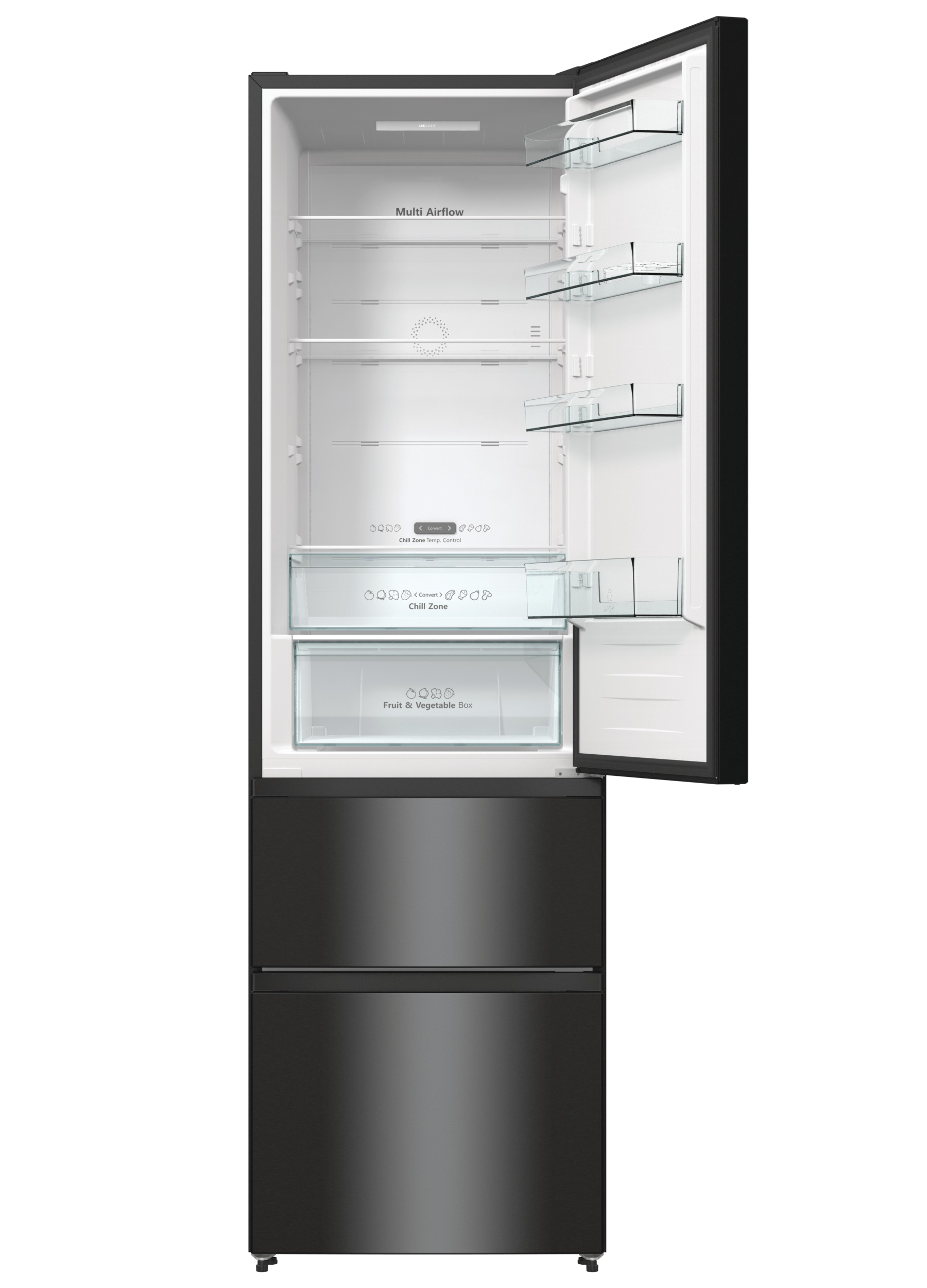 Hisense RM469N4AFDUK 60cm 60/40 Frost Free Fridge Freezer - Black thumbnail image